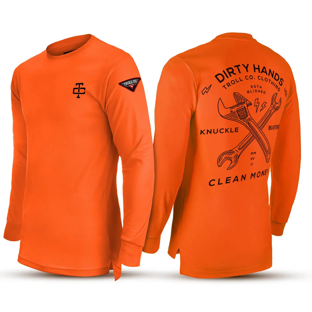 Radial Twisting Wrenches Long Sleeve – Bright Orange