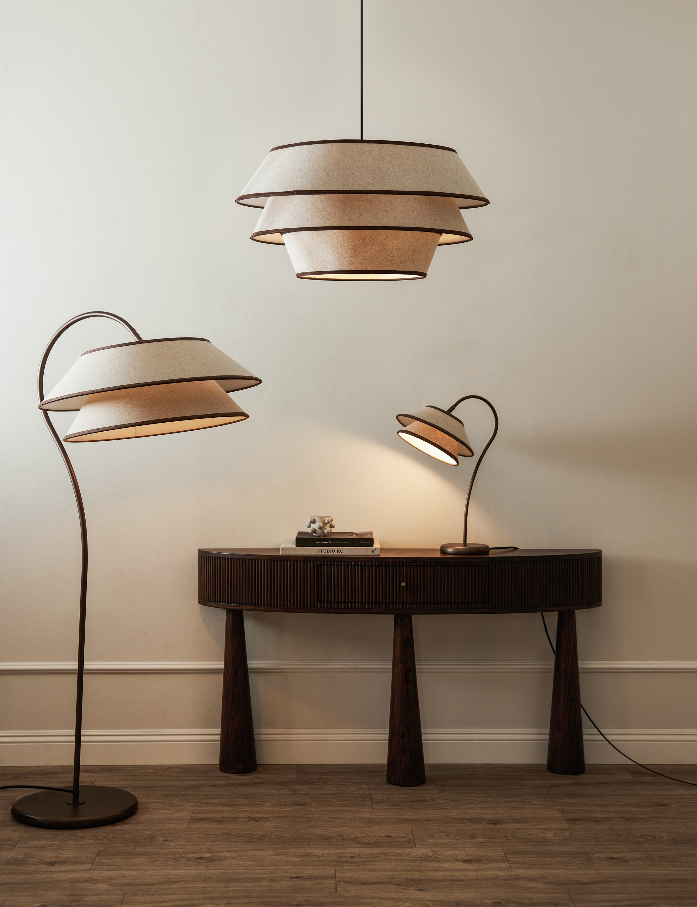 Lulu and Georgia Pittman Floor Lamp – Ivory and Toffee - view 2