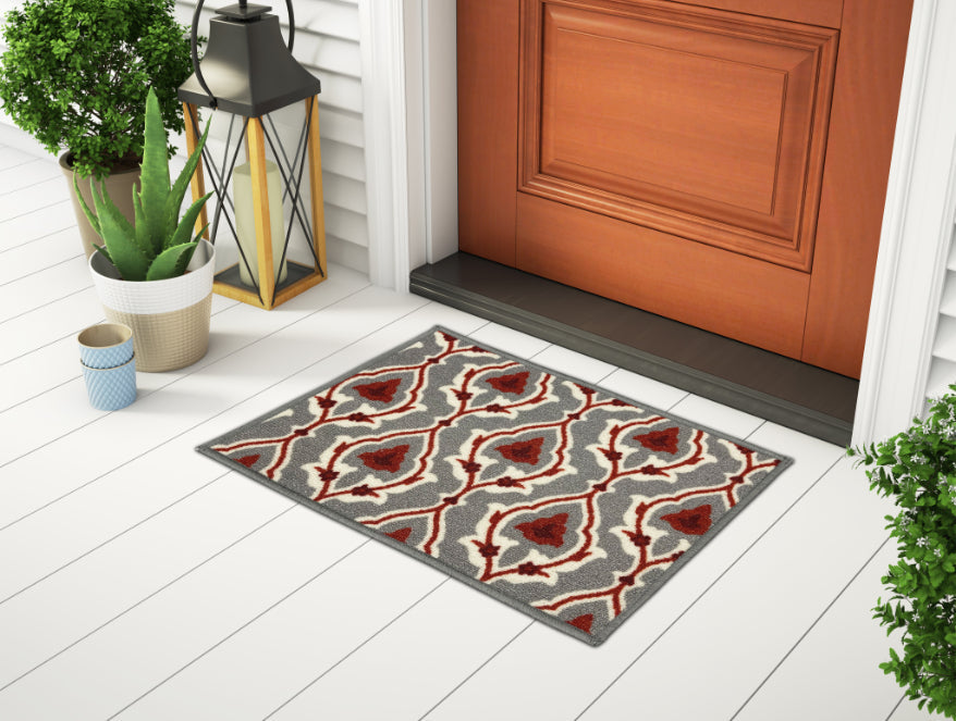 Spaces India Unwinders Nylon Door Mats Small-Dark Grey