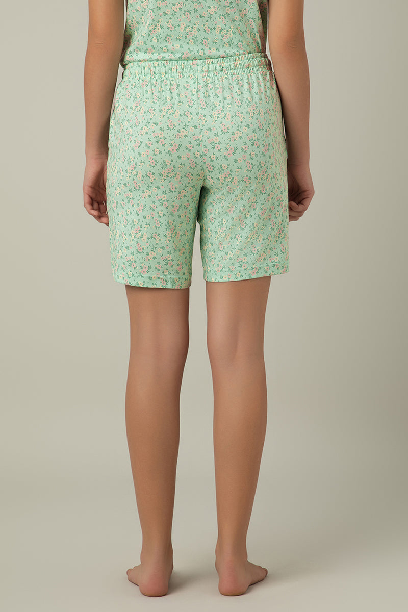 Amante Sleep Shorts - Ditsy Misty Print - view 3