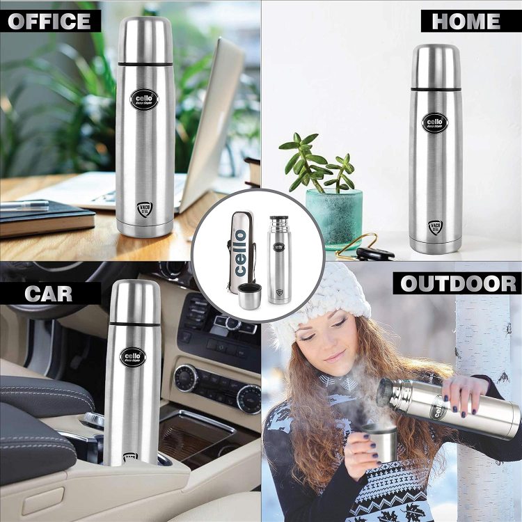 Cello Easy Style Flask, Vacusteel Water, 750ml - view 2