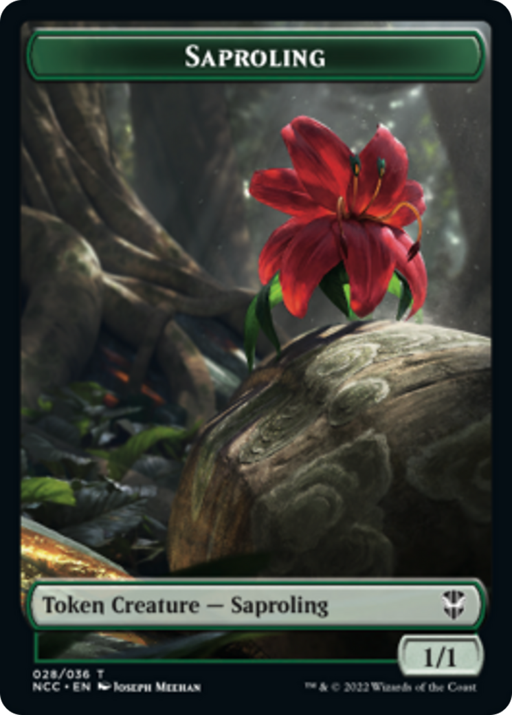 Magic Beast Token (21) // Saproling Token (28) [Streets of New Capenna: Commander: Tokens] [Non-Foil] - view 2