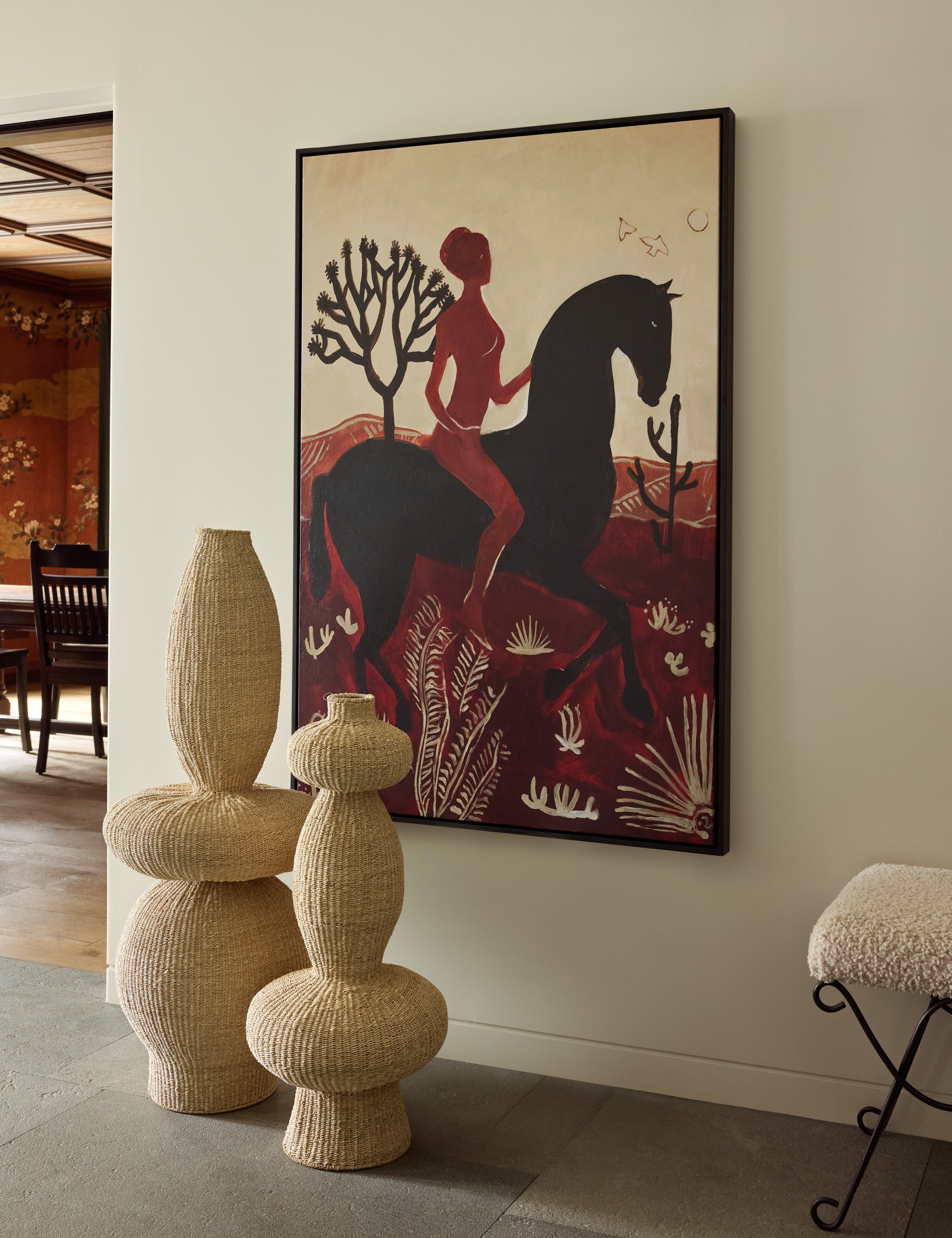 Lulu and Georgia Crimson Rider Wall Art - view 2