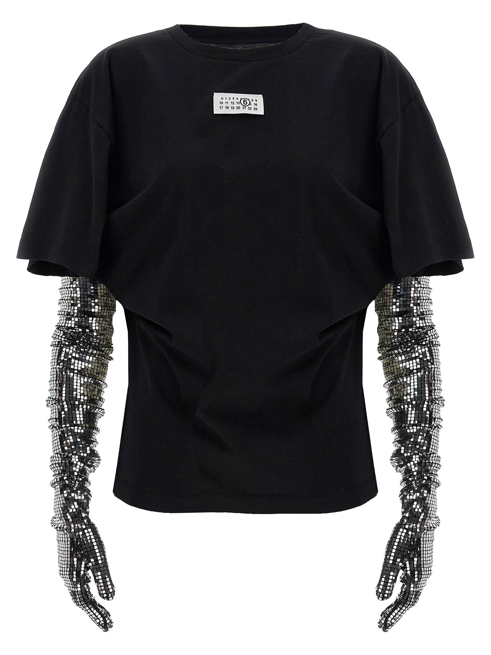Mm6 Maison Margiela Sequin Gloves T-shirt – 100% cotton - view 2