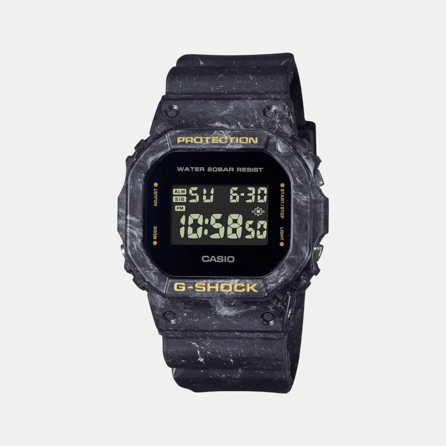 Casio G-Shock Men Quartz Grey Dial Digital Resin Watch G1130