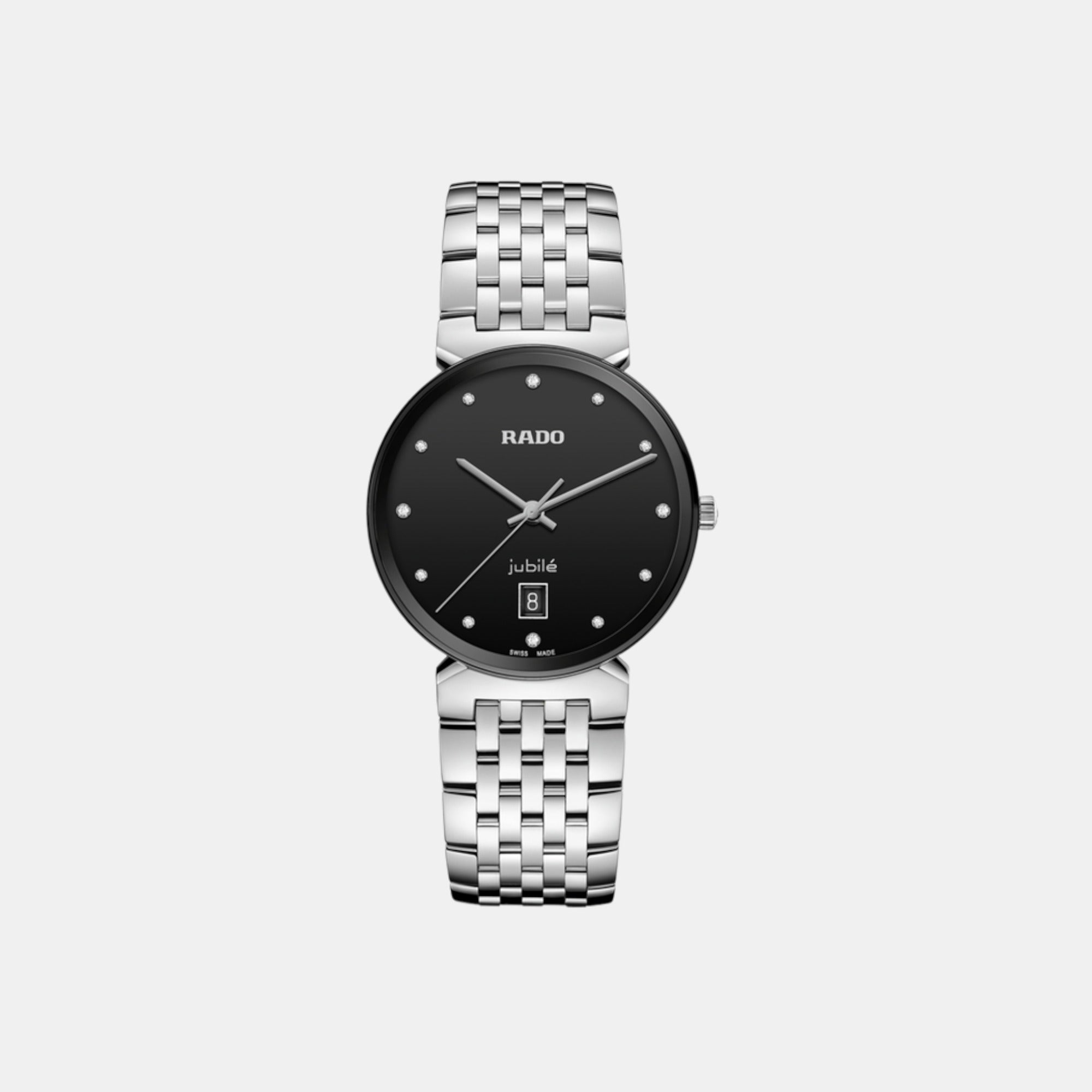 Rado Florence Unisex Quartz Black Dial Analog Stainless Steel Watch R48912733
