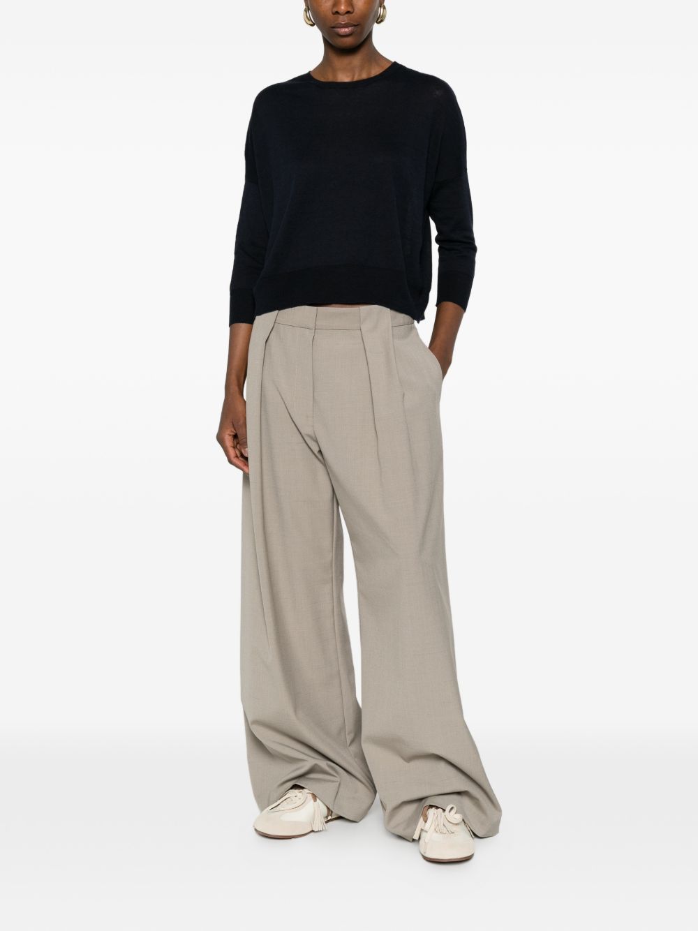 Base Linen and cotton blend sweater - view 2