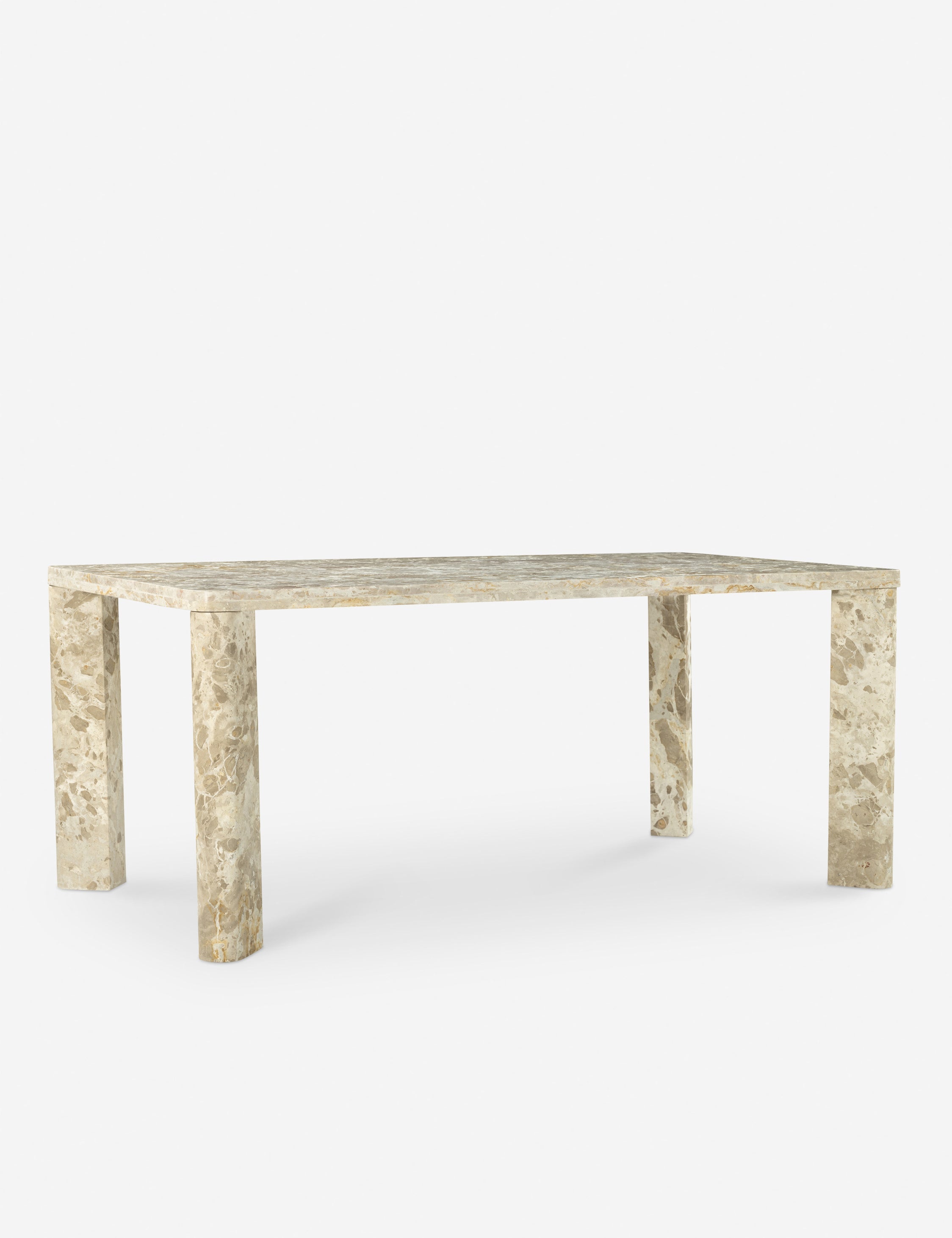Lulu and Georgia Cato Dining Table – Beige Marble