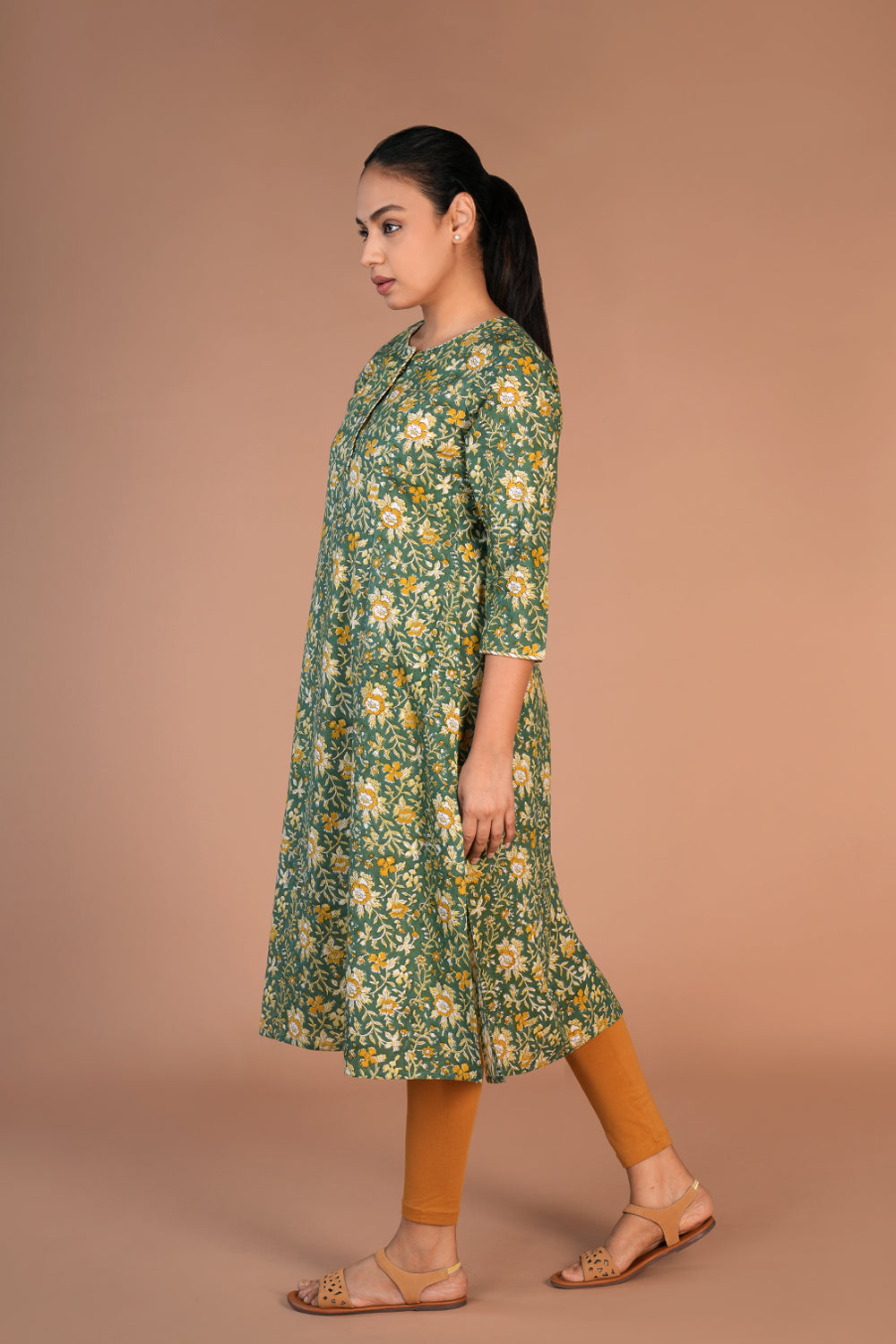 Kalanjali Ethnics Hand block printed cotton kurti - view 3