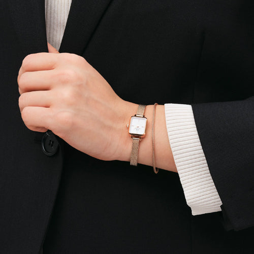 Daniel Wellington Quadro Mini Melrose White Dial Women 15.4*18.2mm DW00100727 - view 2
