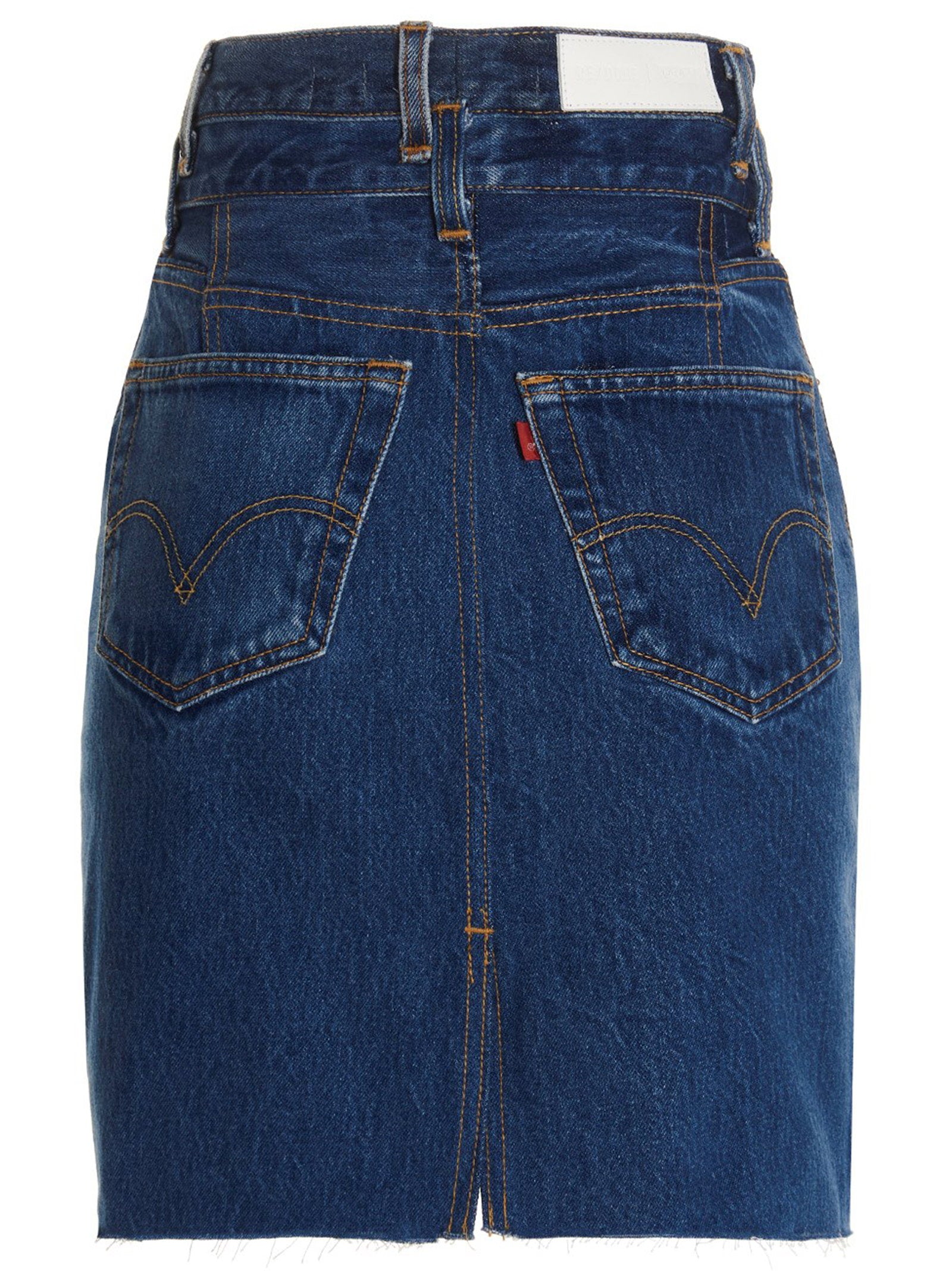 Re/Done Double Waisted Pencil Re Done X Levis Skirt - view 2