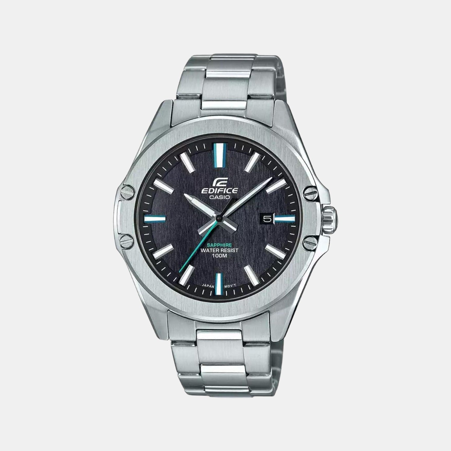 Casio Edifice Men Quartz Black Dial Analog Stainless Steel Watch EX509