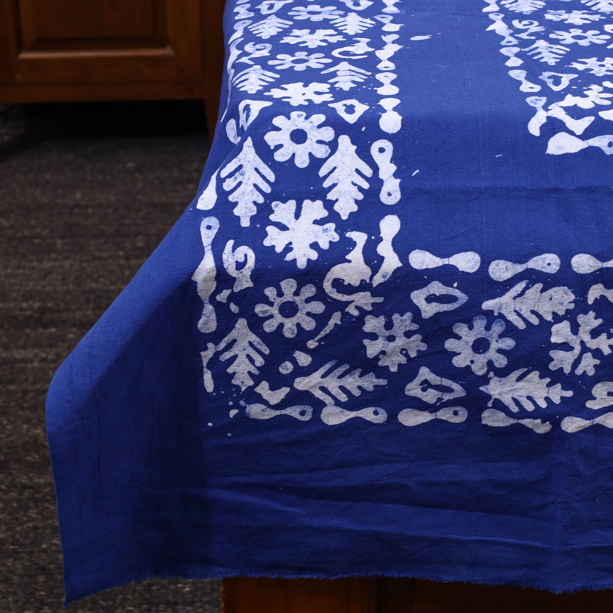 BATIK BY MD. SHARIFF Blue - Cotton Hand Batik Print Single Bedsheet (91 x 57 ) 13 - view 3