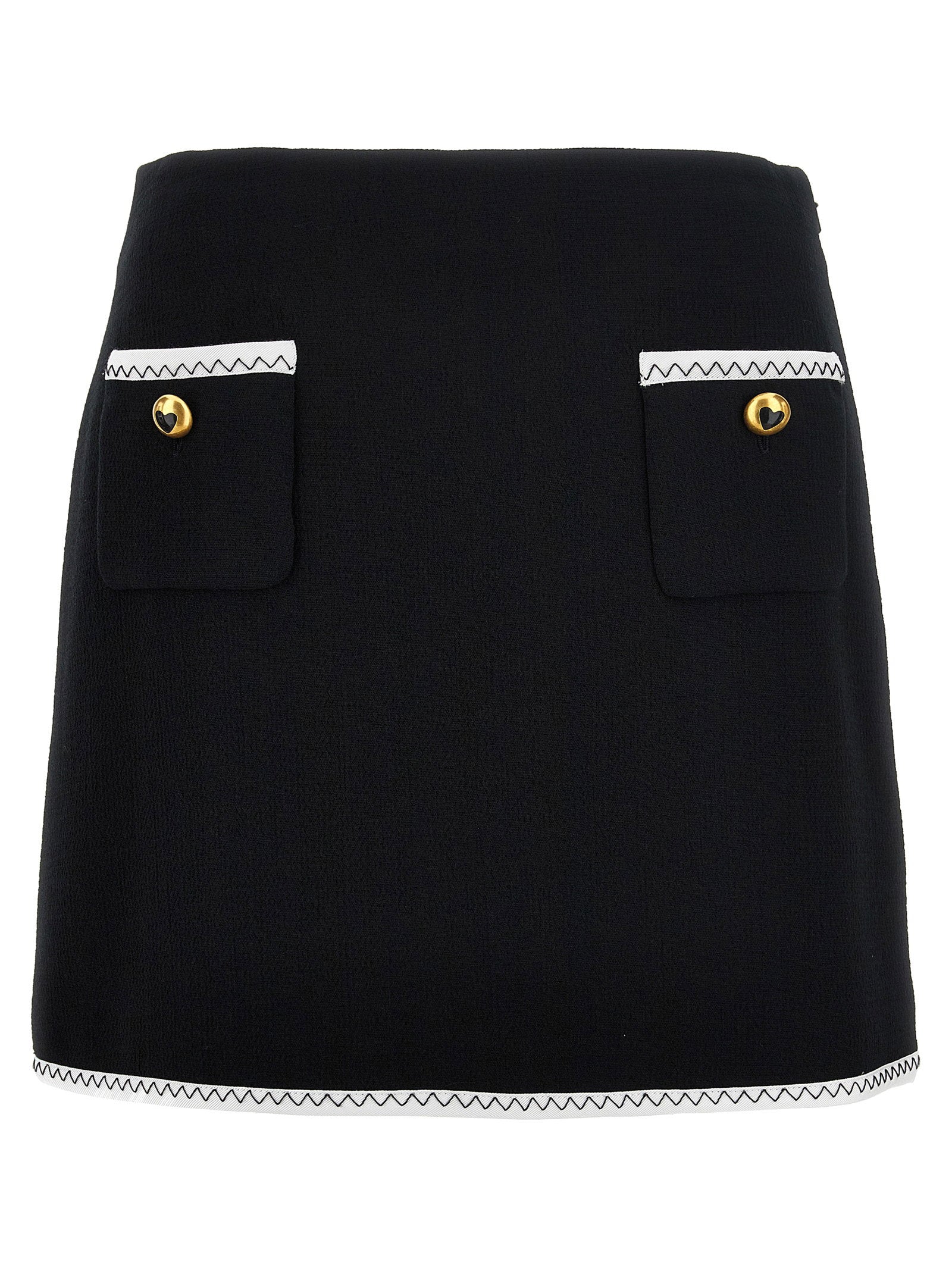 Moschino Heart Button Skirt – 58% vi, 40% wv, 2% ea