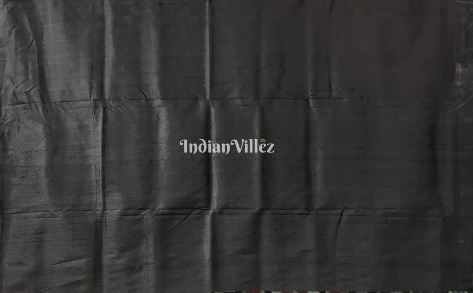 IndianVillèz Black Red Pasapali Odisha Ikat Contemporary Silk Saree with Animal Anchal - view 5