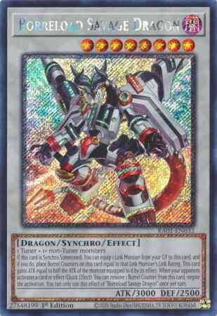 Yu-Gi-Oh! Borreload Savage Dragon - RA01-EN033 - Platinum Secret Rare - 1st Edition