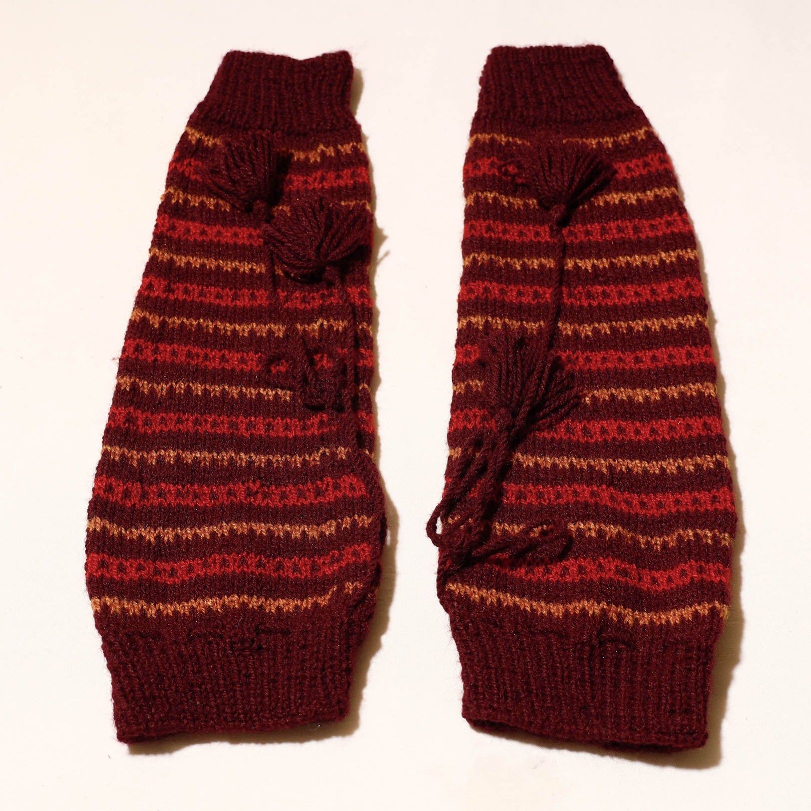KILMORA Brown - Kumaun Hand Knitted Woolen Leg Warmer - view 2
