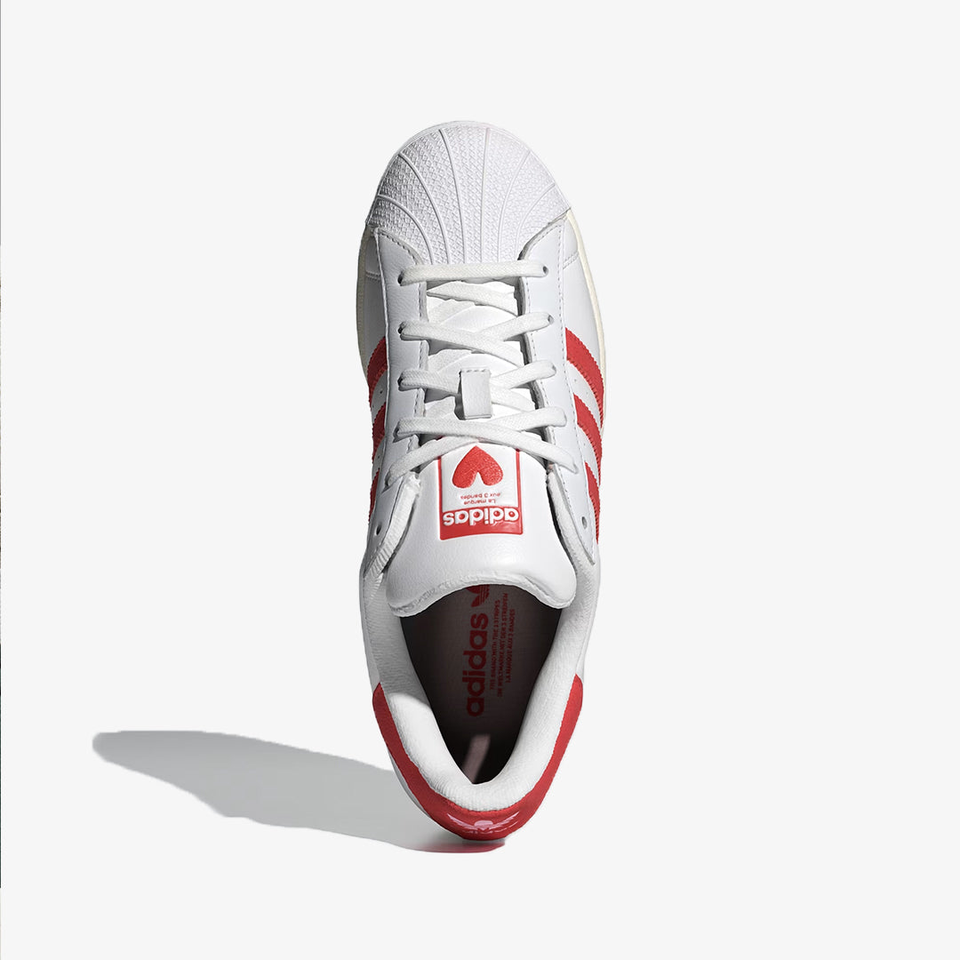 Adidas Originals | SUPERSTAR { CLOUD WHITE/BRIGHT RED/WONDER CLAY - view 2