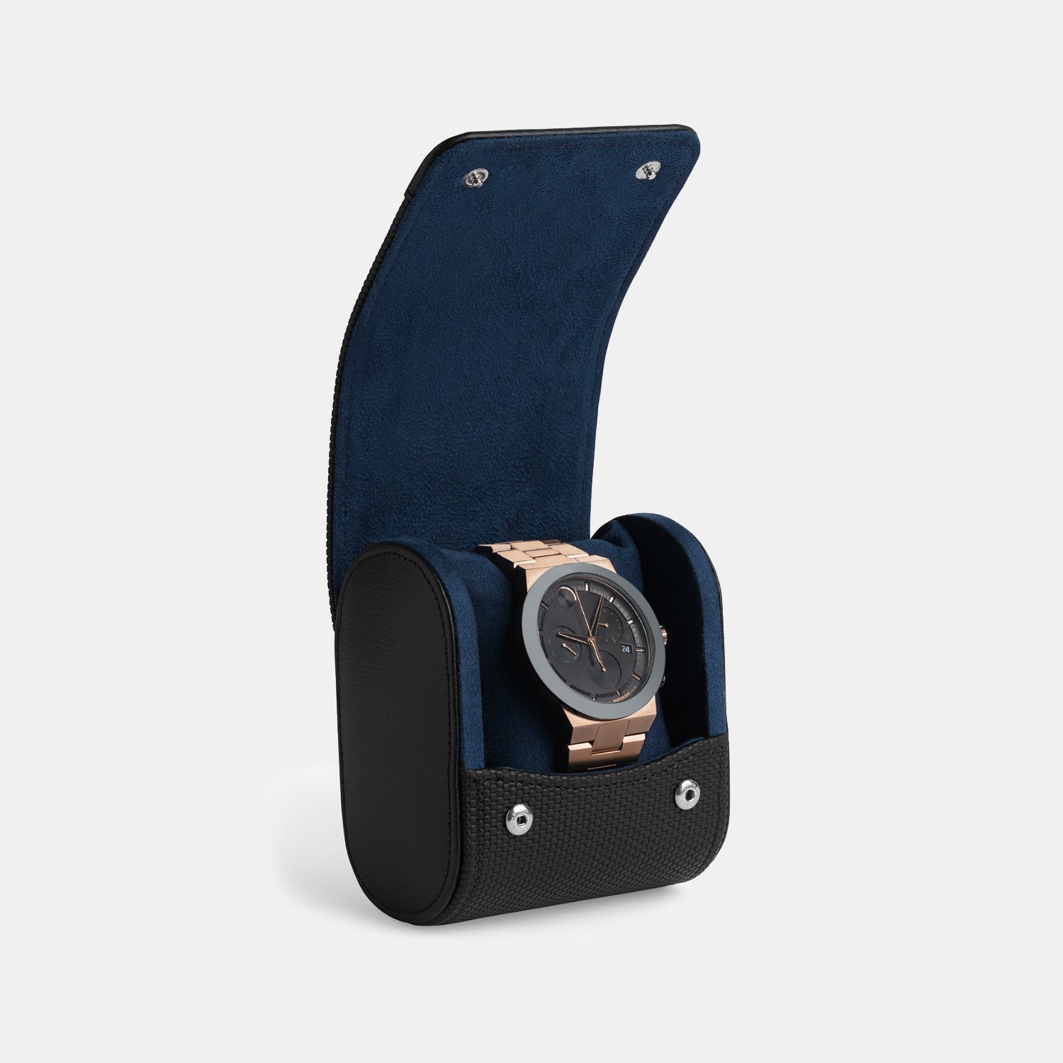 Black Leather Single Watch Pod - view 5