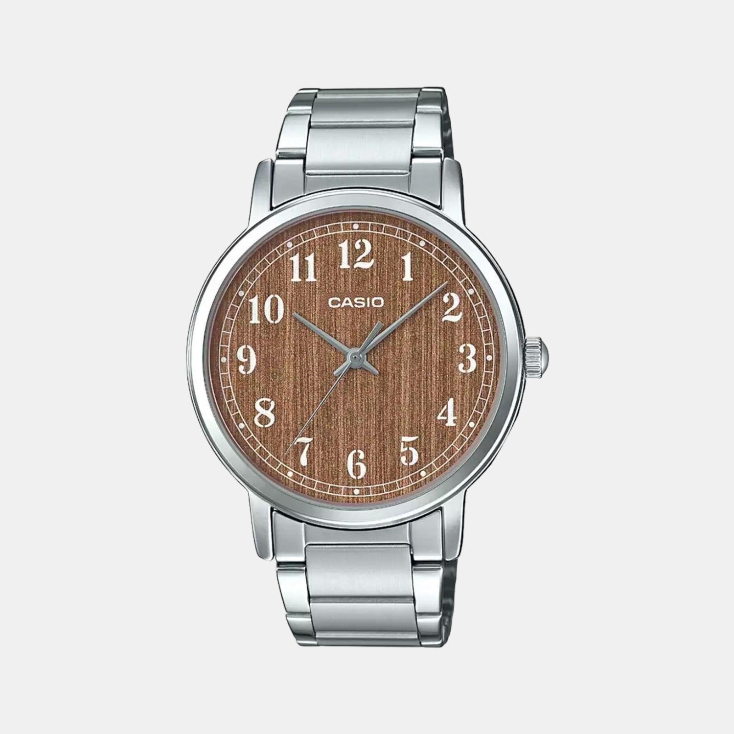 Casio Enticer Men Quartz Brown Dial Analog Stainless Steel Watch A1520