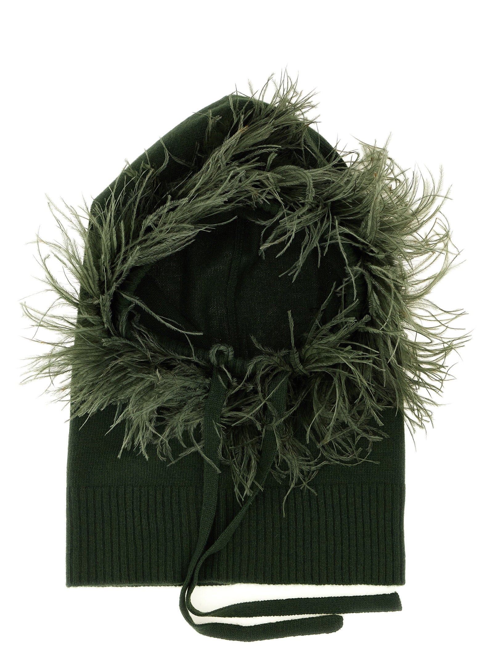 P a r – P.A.R.O.S.H. Balaclava With Feathers – 100% virgin wool