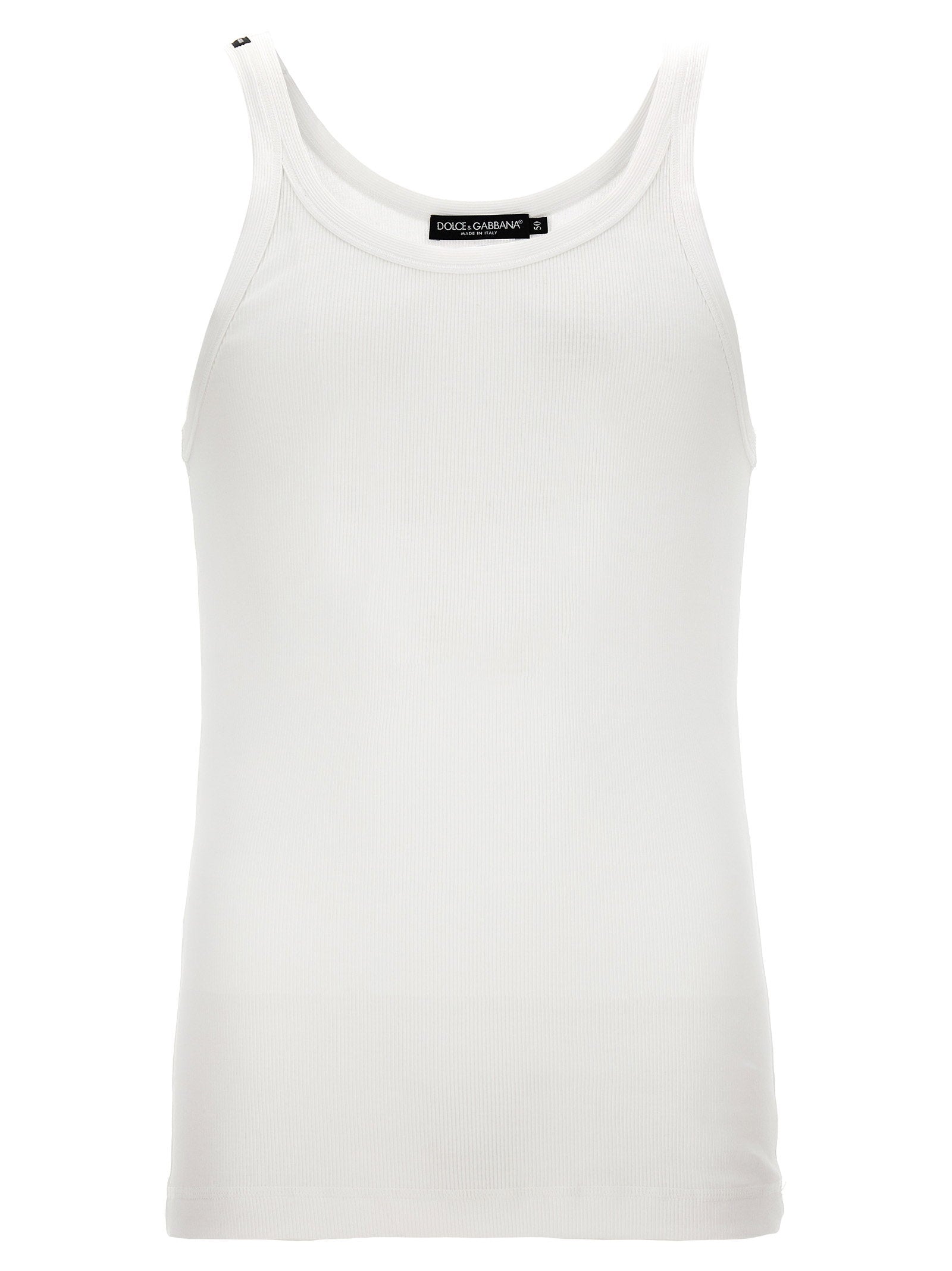 Dolce & Gabbana Ribbed Tank Top – 100% cotton