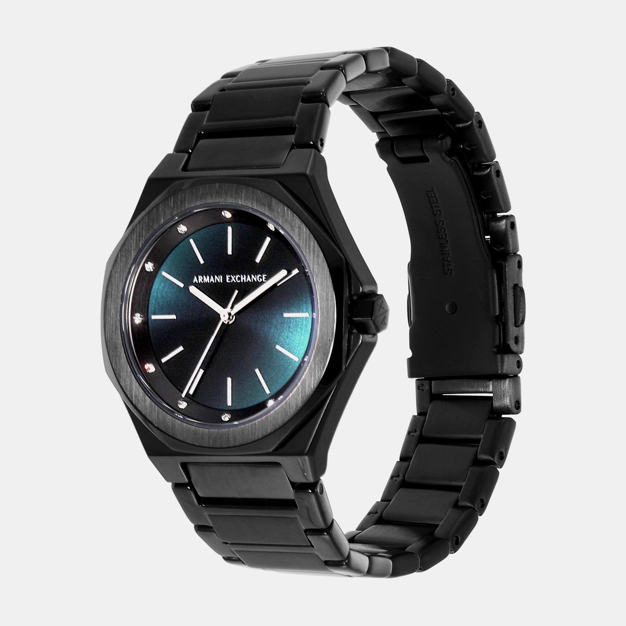 Armani Exchange Andrea Women Quartz Blue Dial Analog Stainless Steel Watch AX4609 - view 3