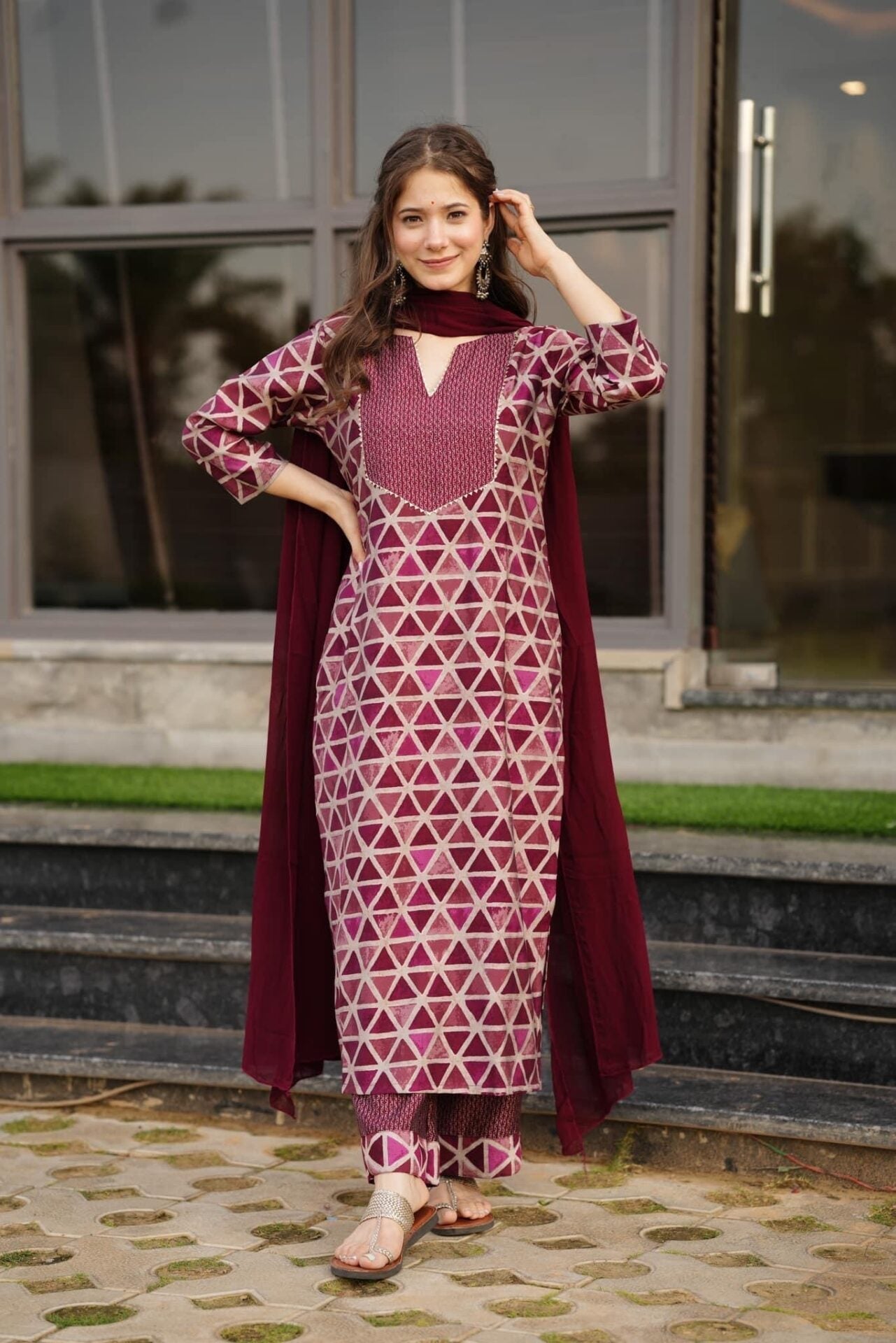 Idaho-o farisa muslin suit set
