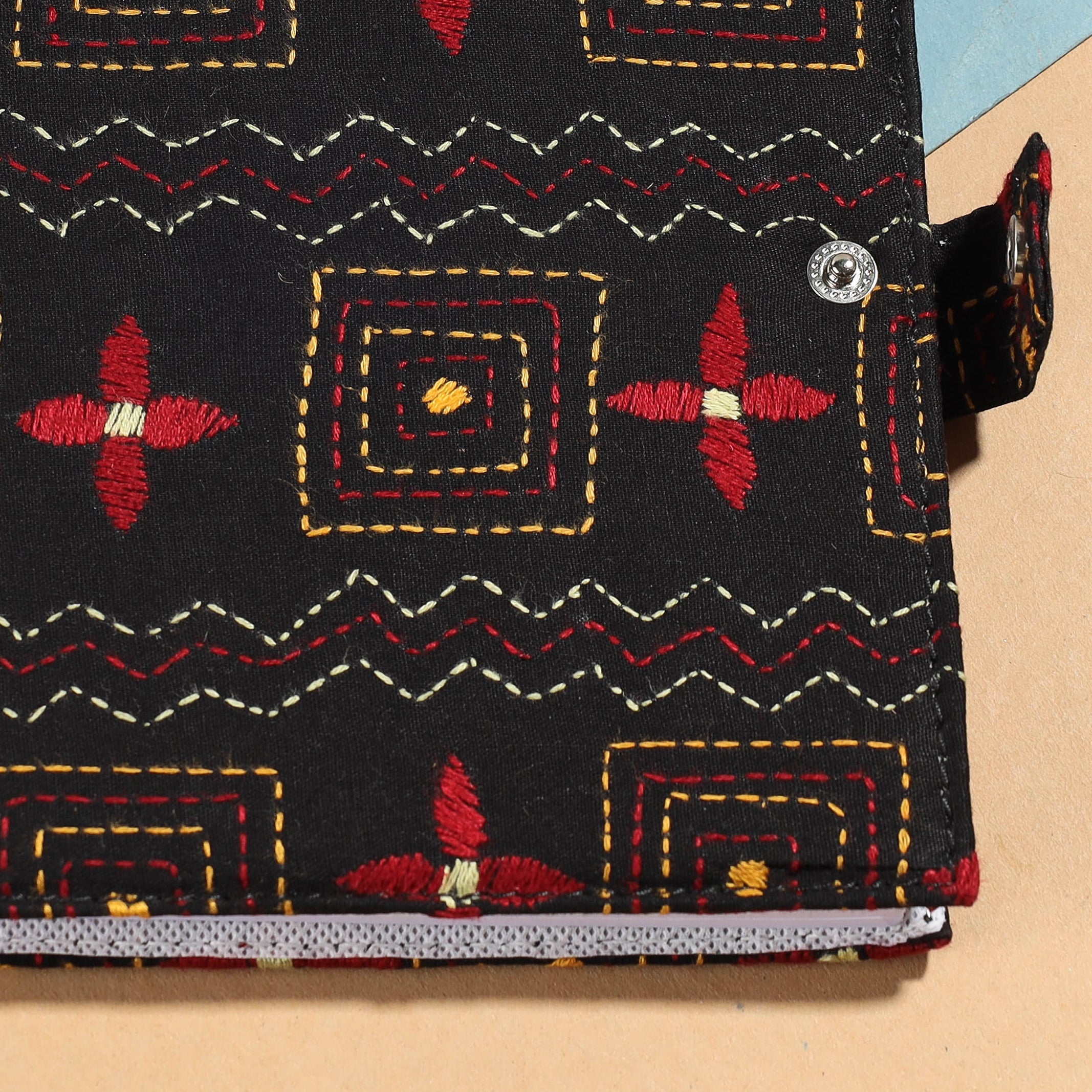 ASALKAAR Bengal Kantha Work Handcrafted Notepad (7 x 6 in) - view 2