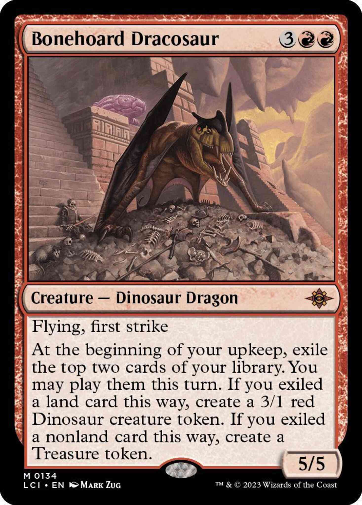 Bonehoard dracosaur 134 – Magic Bonehoard Dracosaur [134] [The Lost Caverns of Ixalan] [Non-Foil]