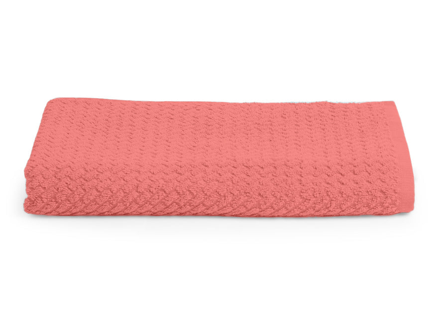 Spaces India Spiced Coral - Dark Orange 100% Cotton Bath Towel - Genesis By Spaces - view 3