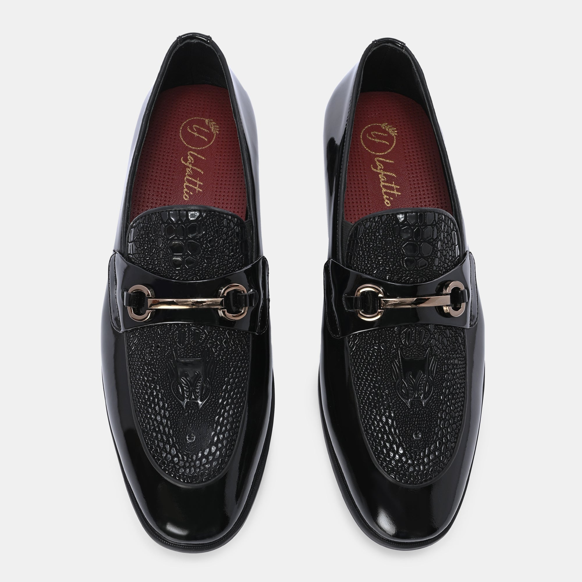 Hand Engraved Loafers by Lafattio – Black - view 4