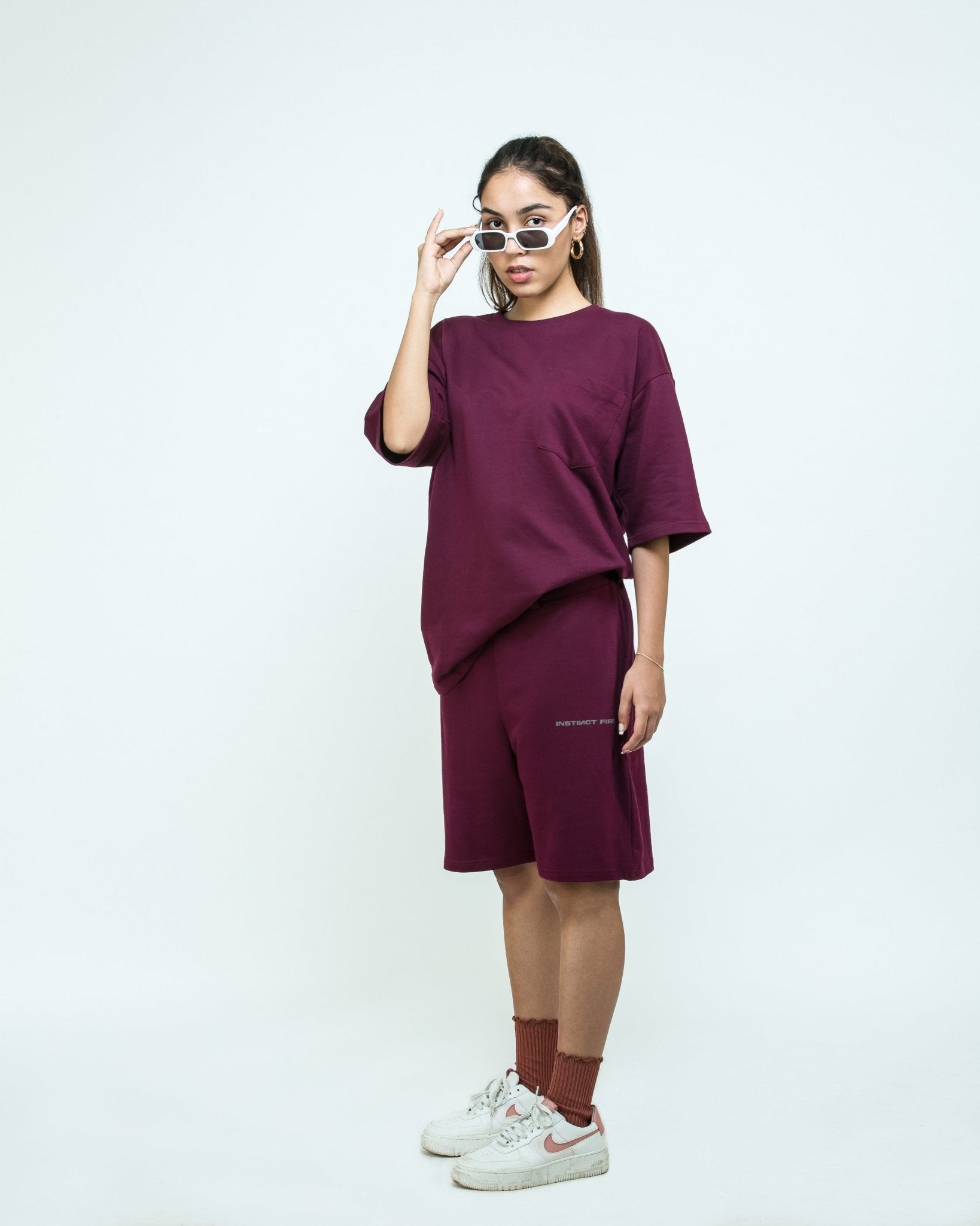 Instinct First Oversized T-Shirt - Wilderness Wine - view 5