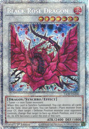Yu-Gi-Oh! Black Rose Dragon - LIOV-EN100 - Starlight Rare - 1st Edition