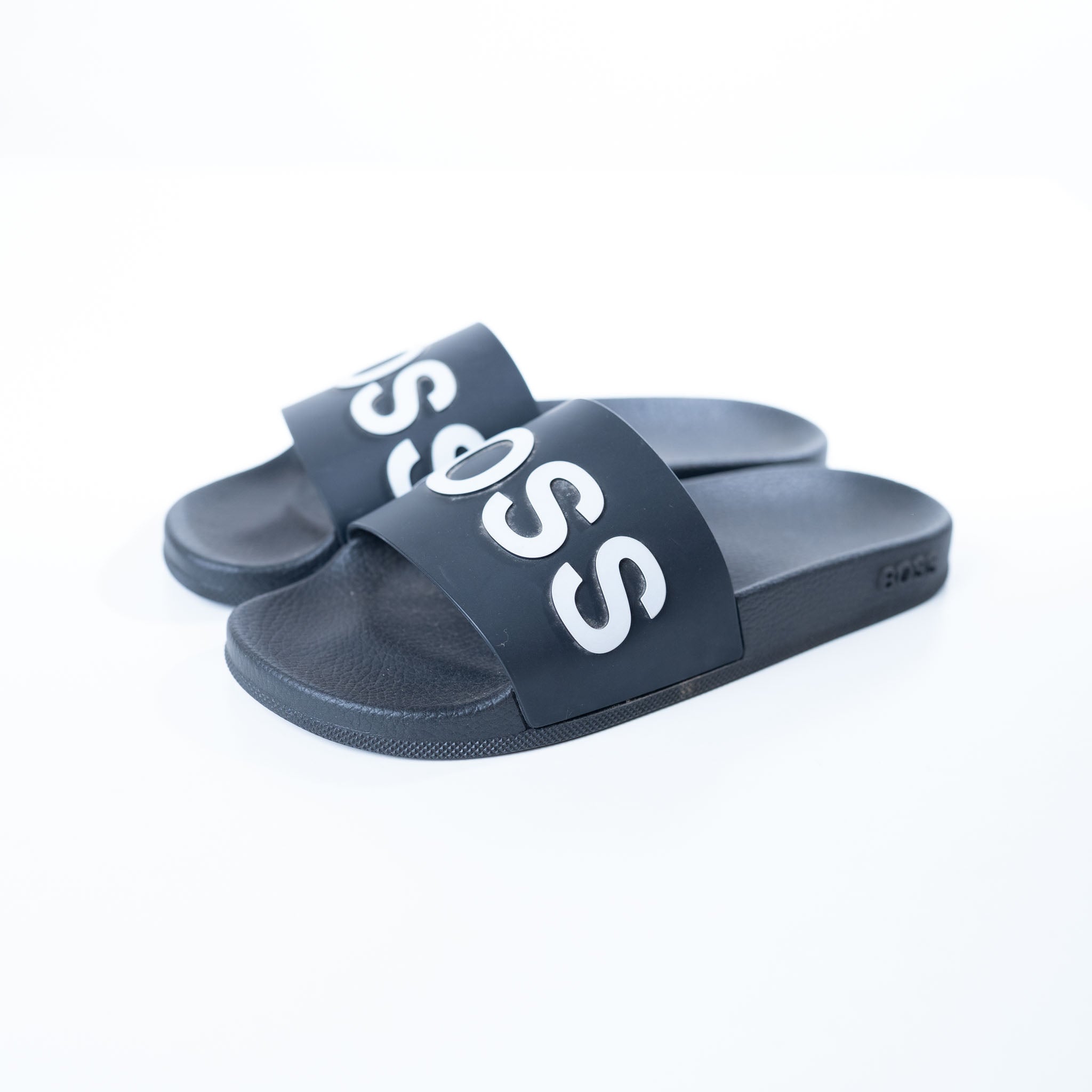 Hugo Boss Mens Black Sliders - view 2