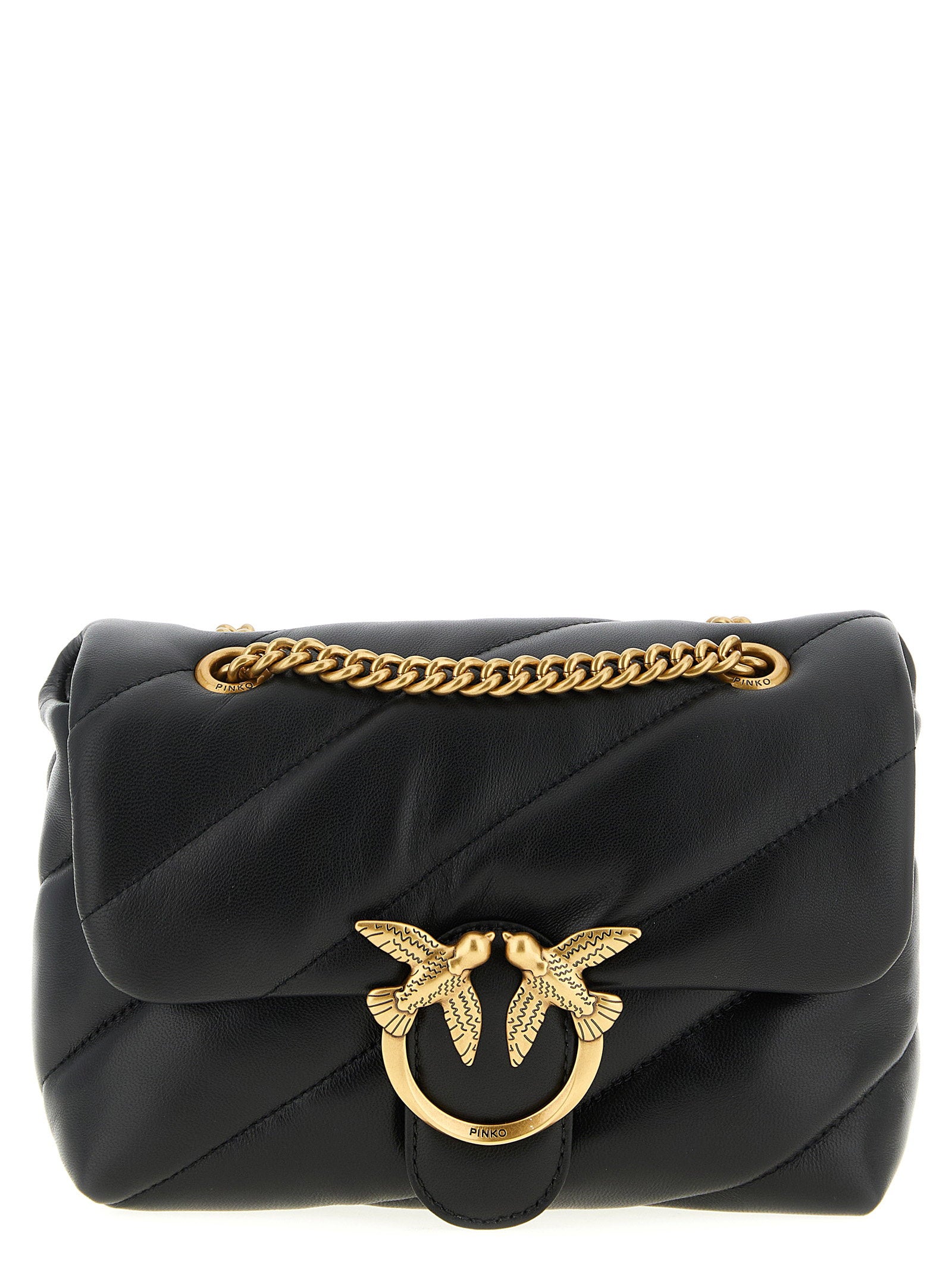 Pinko Mini Love Puff Crossbody Bag – 100% lamb leather