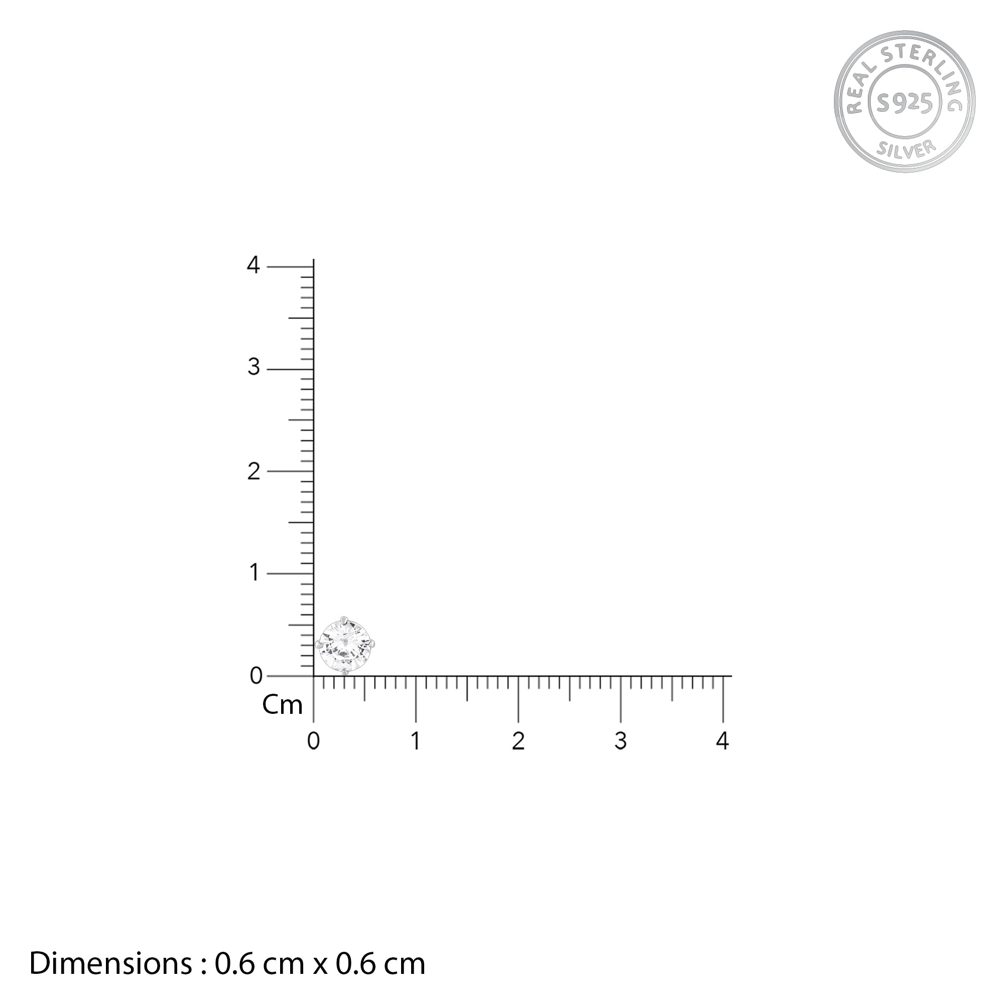 GIVA Jewellery Zircon Stoned Silver Studs - view 6