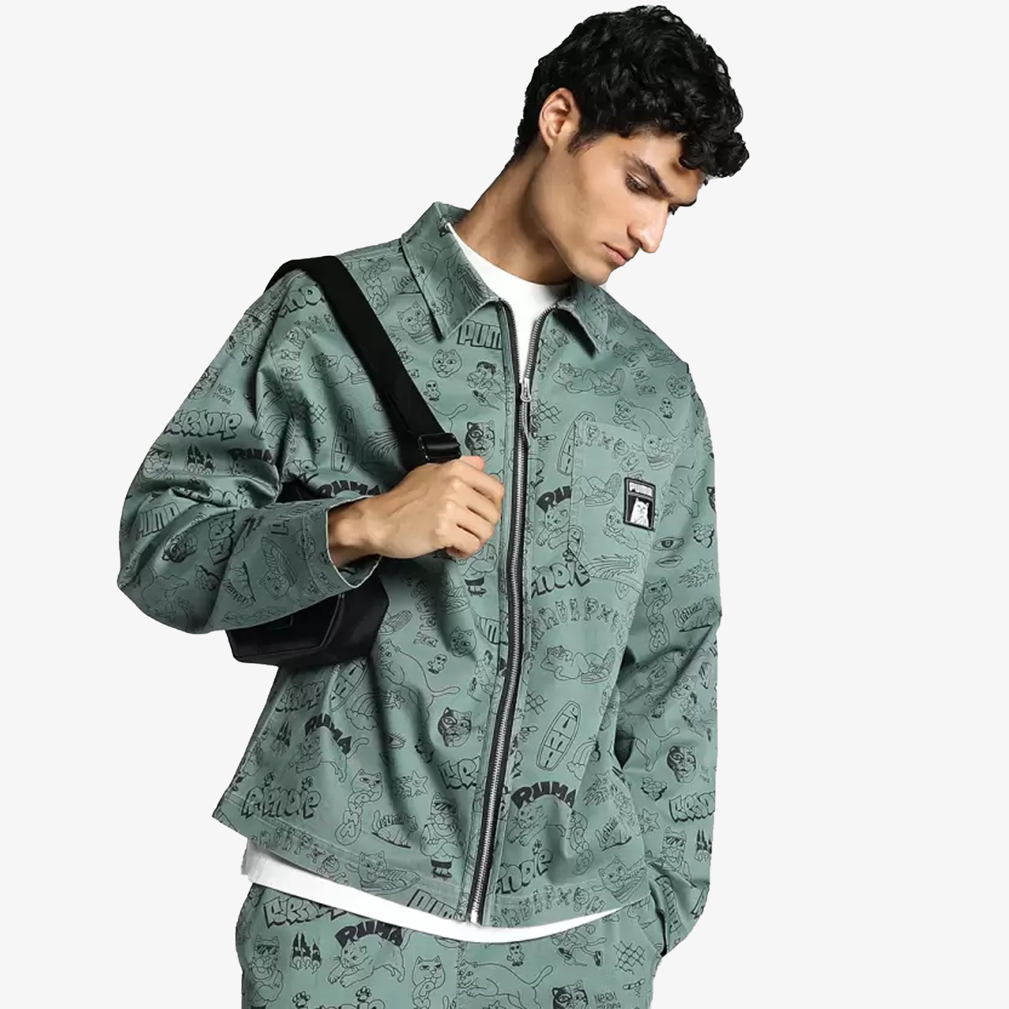 Puma | RIPNDIP TWILL SHIRT { EUCALYPTUS - view 2