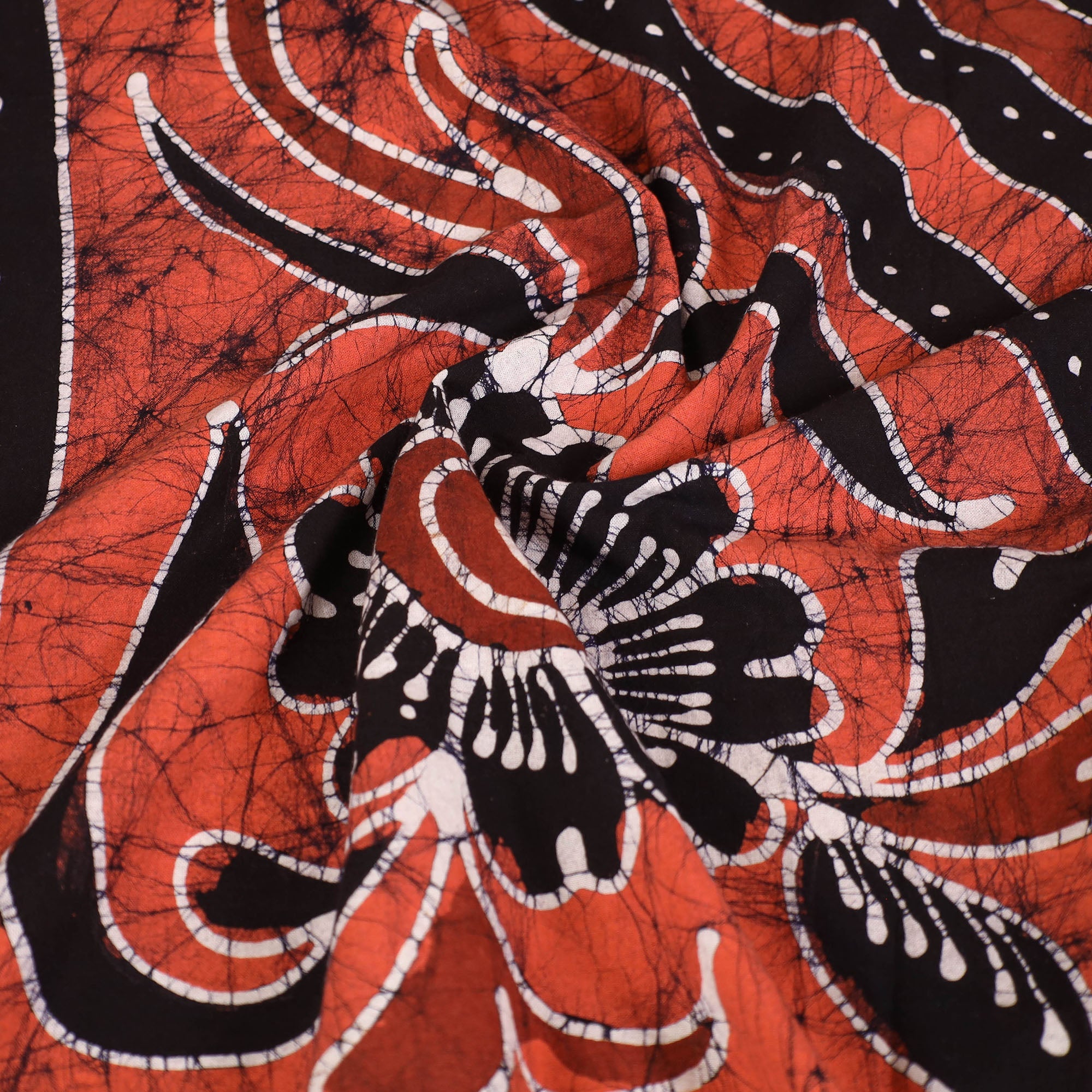 KACHCHH JI CHHAAP Black - Hand Batik Printed Cotton Single Bed Cover (96 x 59 in) 08 - view 5