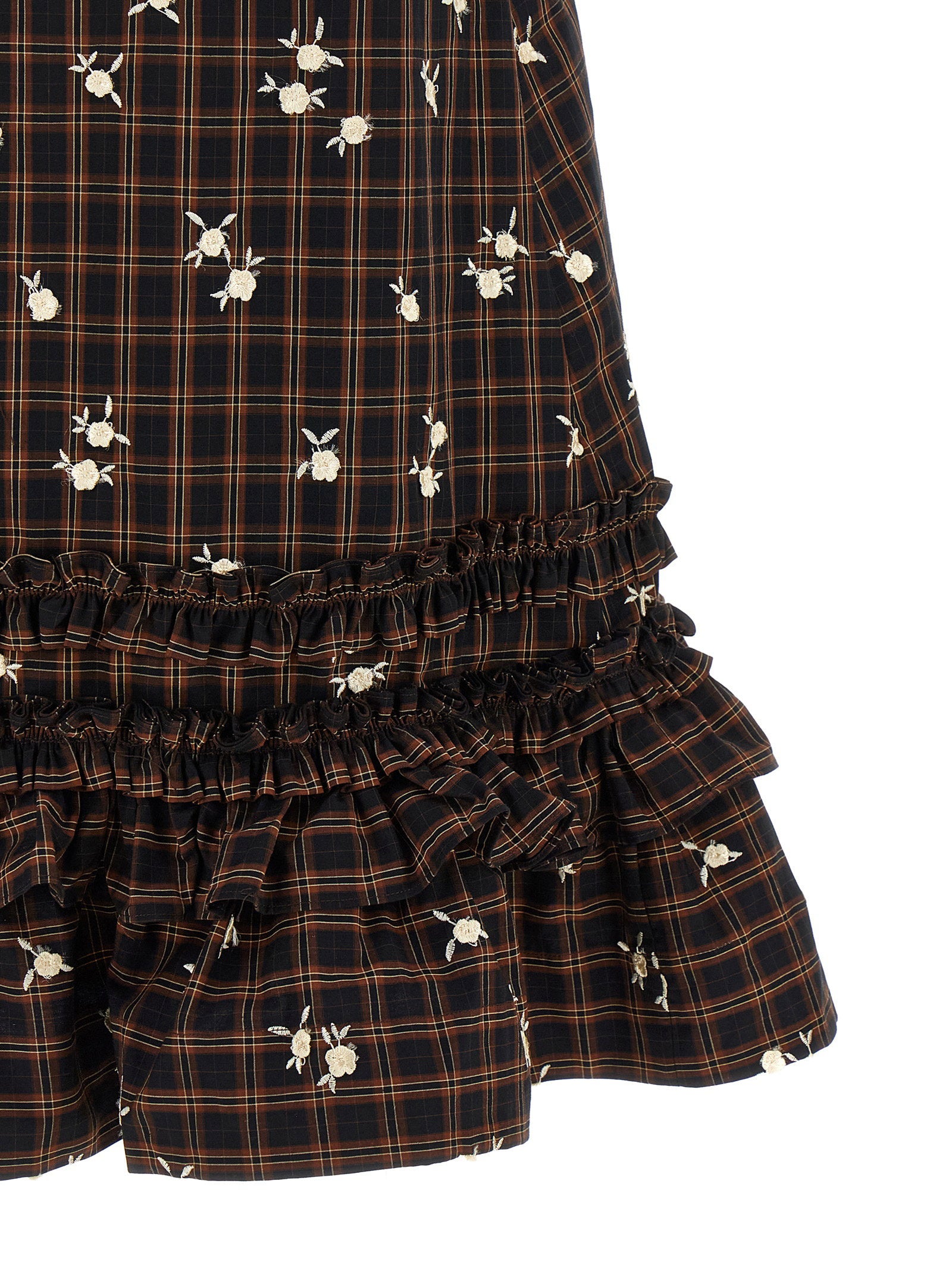 Ganni Check Flower Dress – 100% organic cotton - view 4
