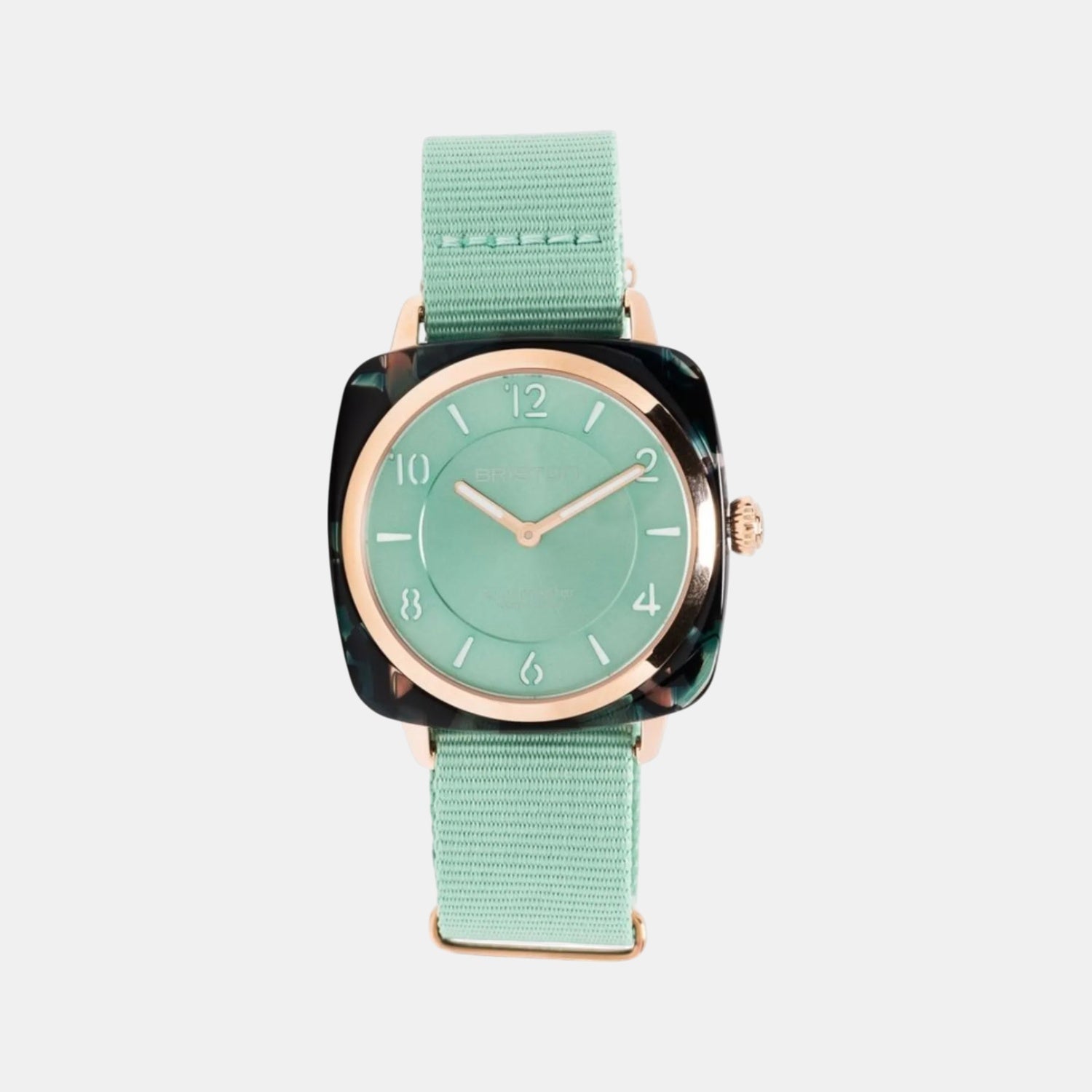 Briston Clubmaster Chic Women Quartz Green Water Dial Analog Nato Watch 21536.PRA.UGW.29.NGW