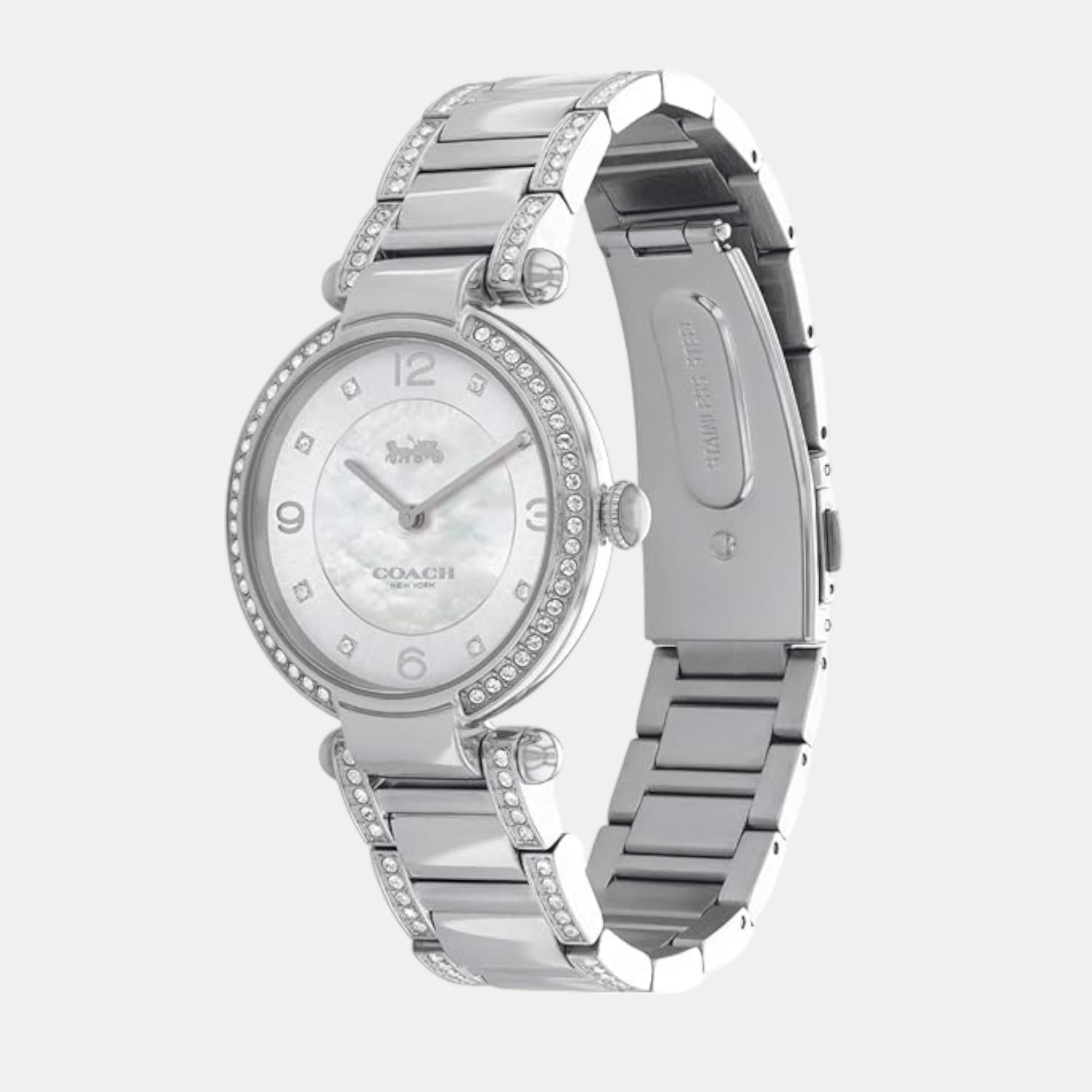 Coach Cary Women Quartz Silver Mother Of Pearl Dial Analog Stainless Steel Watch 14503830 - view 2