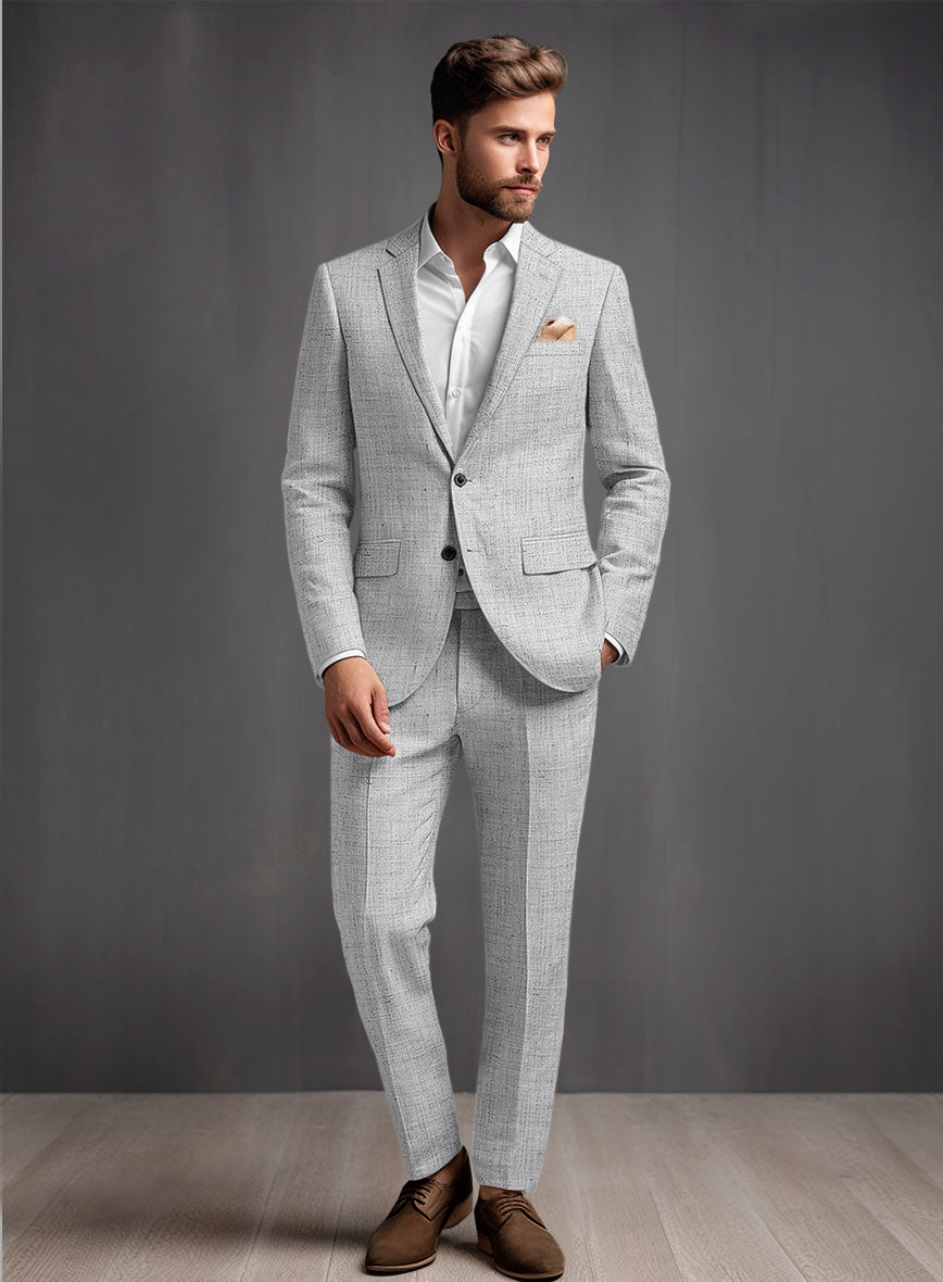 StudioSuits Solbiati Haze Gray Linen Suit - view 2