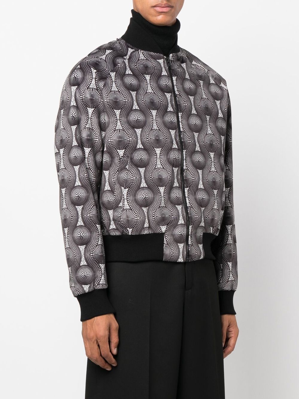 Ozwald Boateng Printed velvet bomber jacket - view 5