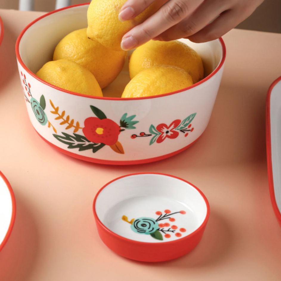 Nestasia Bloom Dessert Plate Red