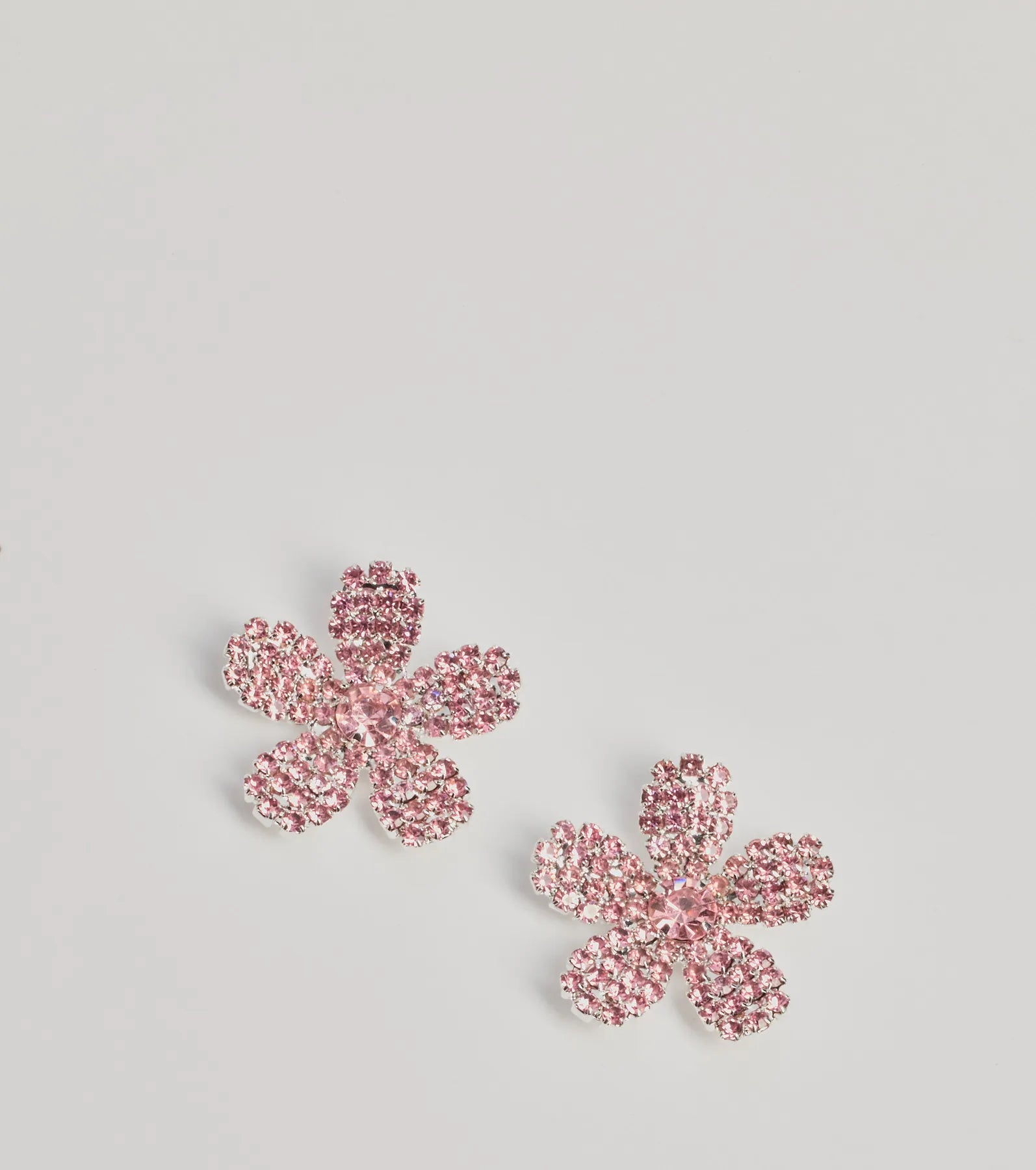 Windsor Glam Beauty Rhinestone Flower Stud Earrings
