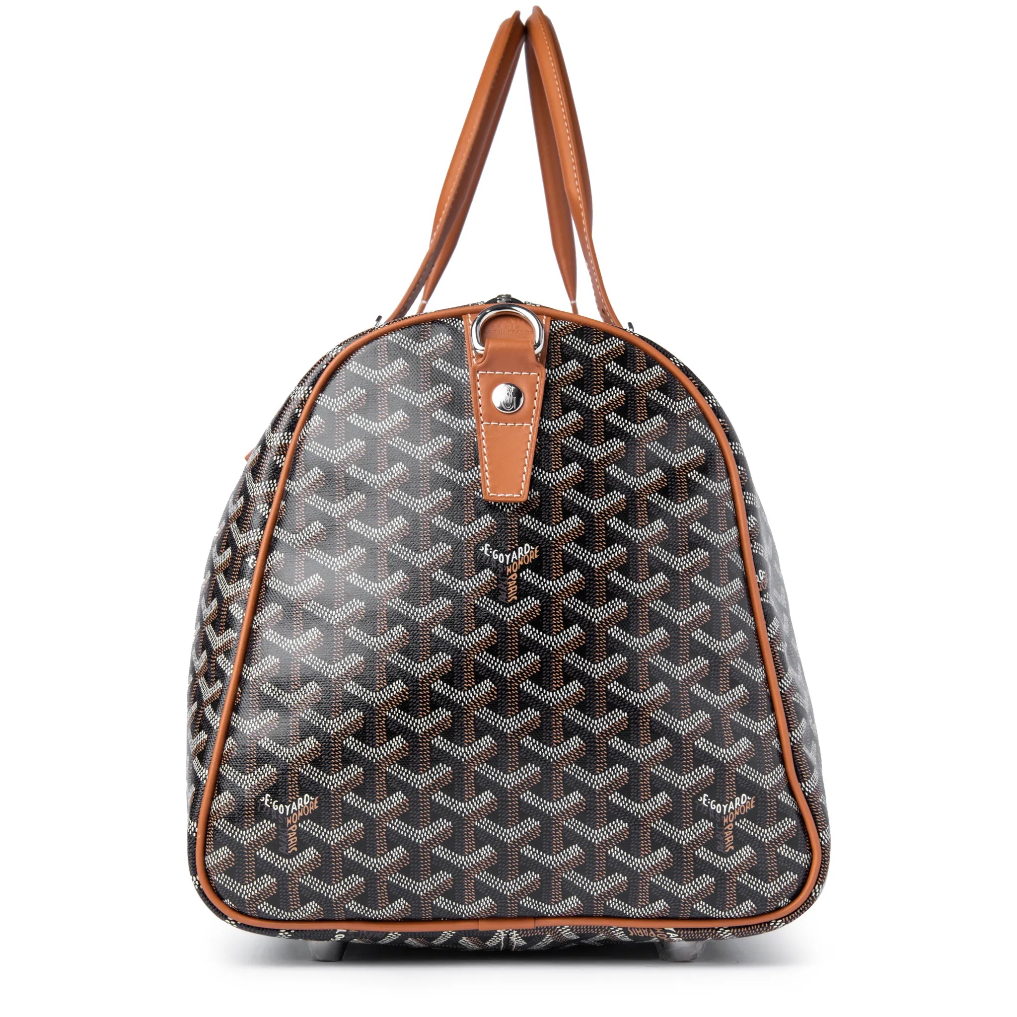 Goyard Boston 50 Black Tan Bag With Strap - view 3