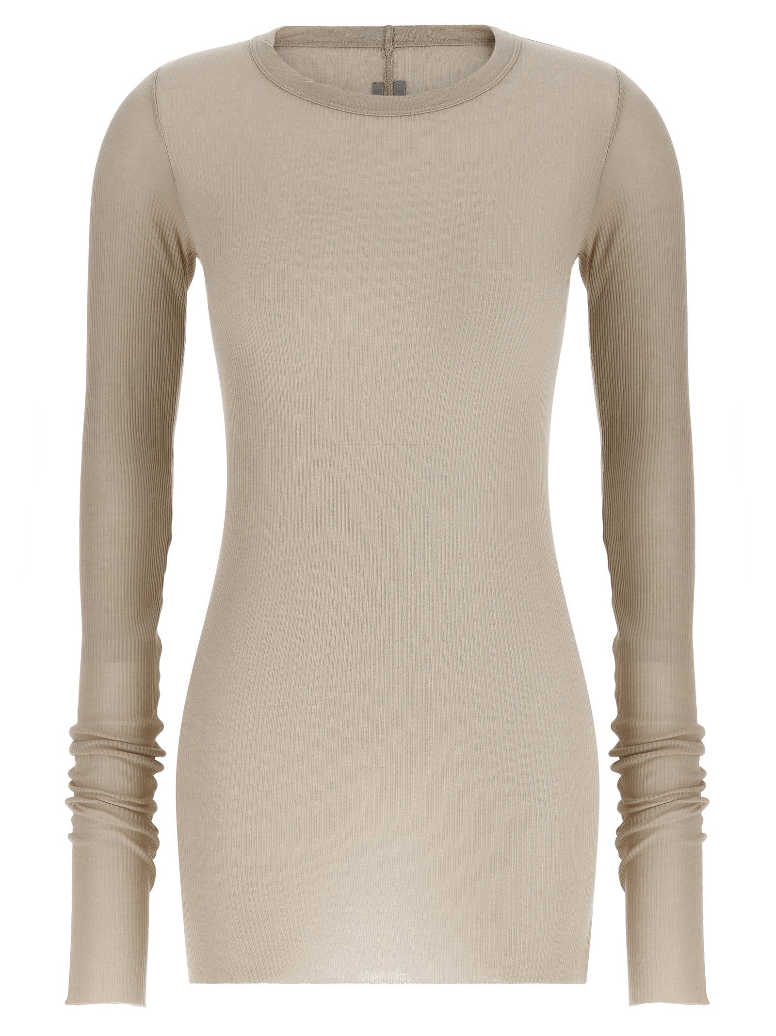 Rick Owens Rib Ls T T-shirt – 88% viscose, 12% silk