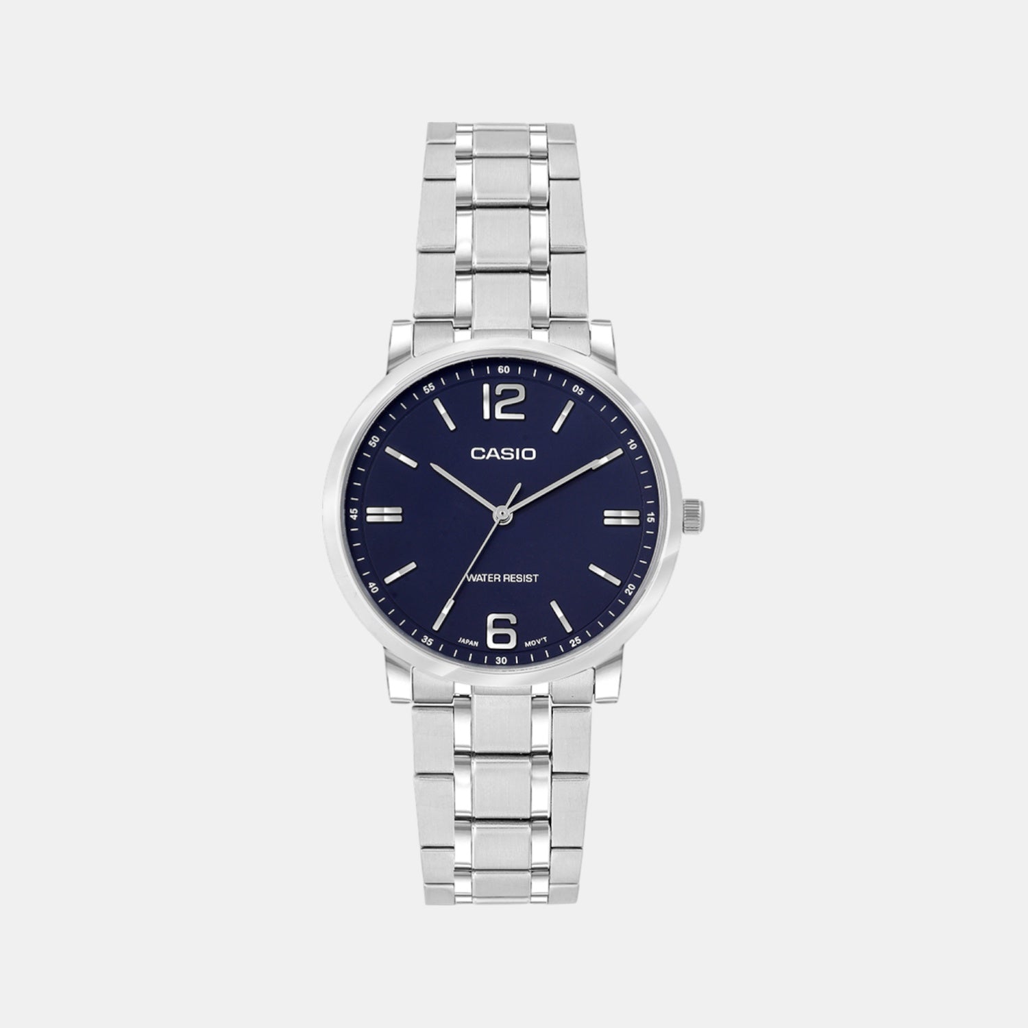 Casio Enticer Women Quartz Blue Dial Analog Stainless Steel Watch A2442
