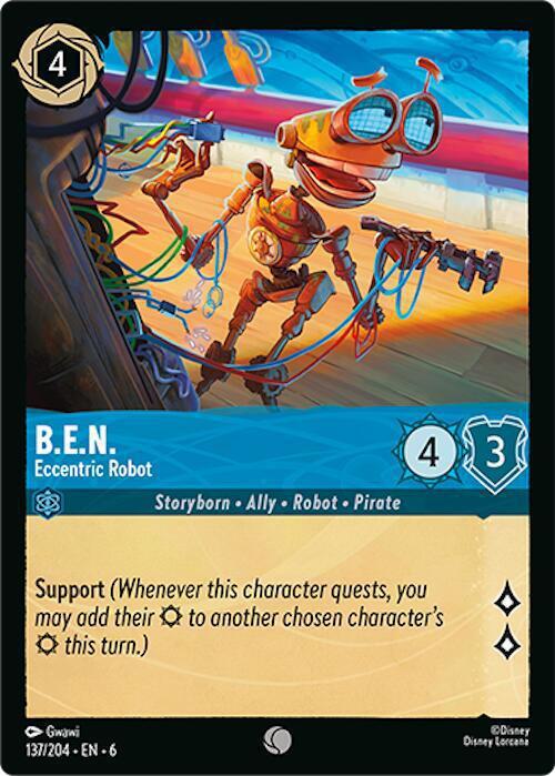 204 azurite sea – Lorcana B.E.N. - Eccentric Robot - 137/204 [Azurite Sea] [Non-Foil]